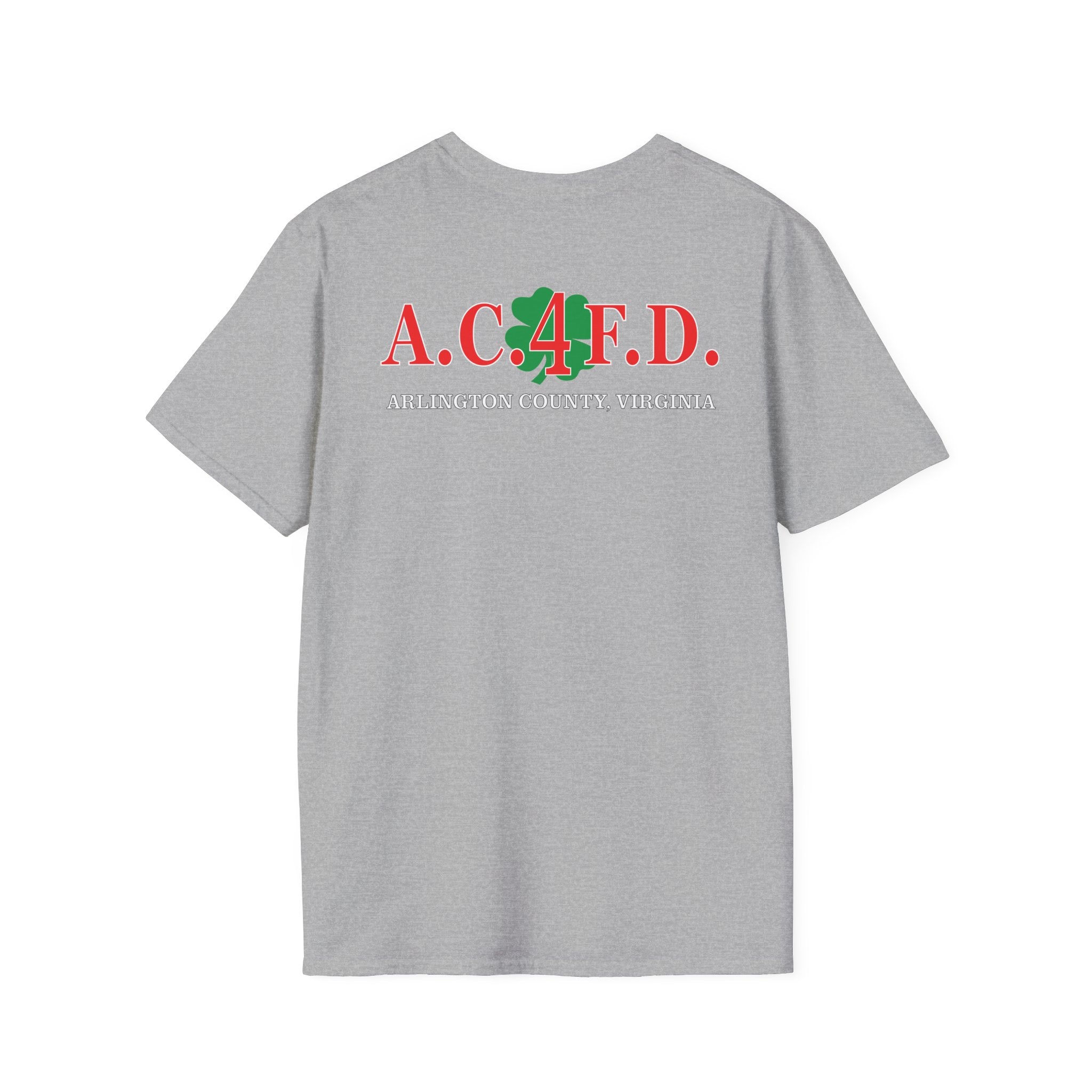 Station 4 RatPack front / acfd clover back - Gildan Soft Cotton Softstyle T-Shirt