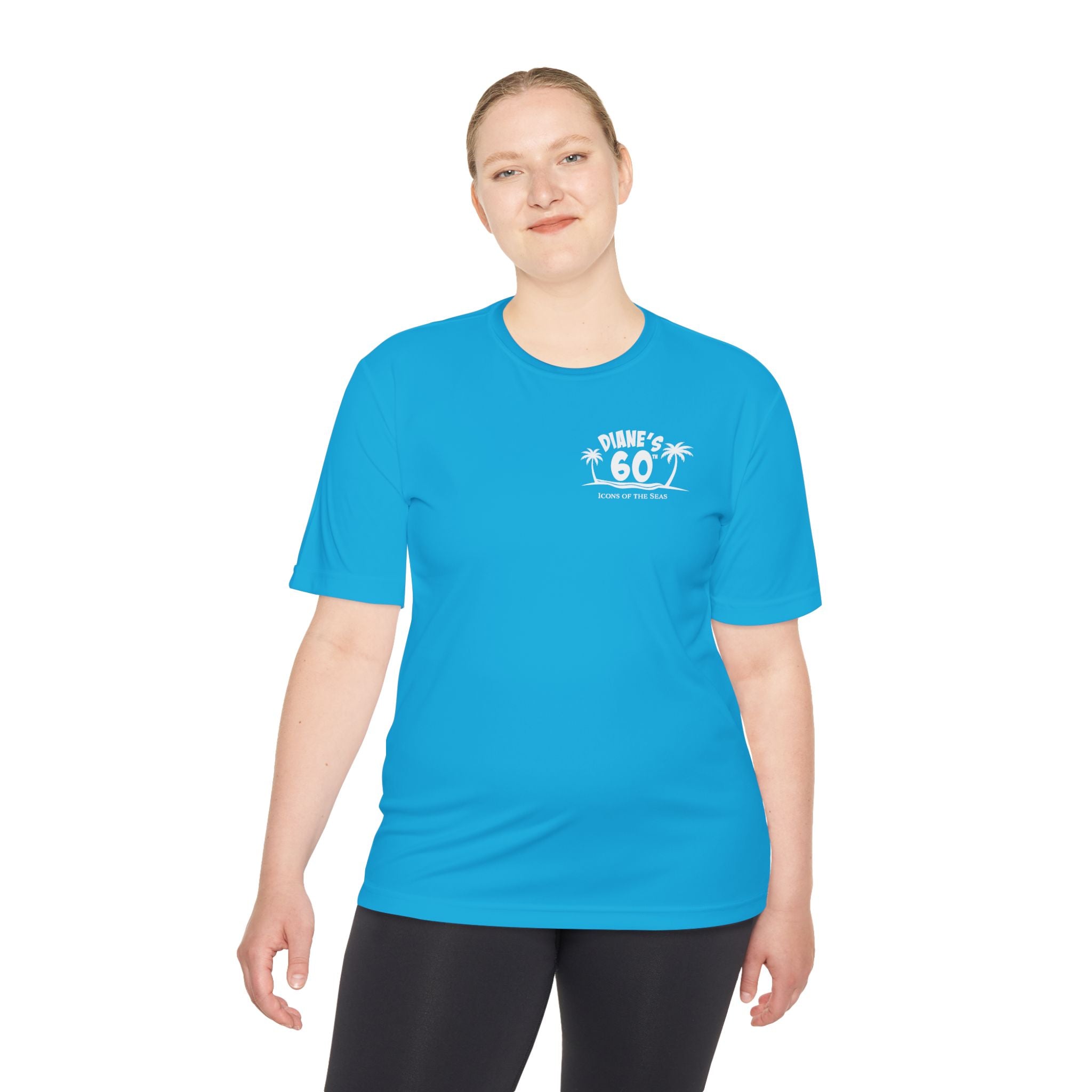 Diane Birthday Cruise White Text- Unisex Moisture Wicking Tee