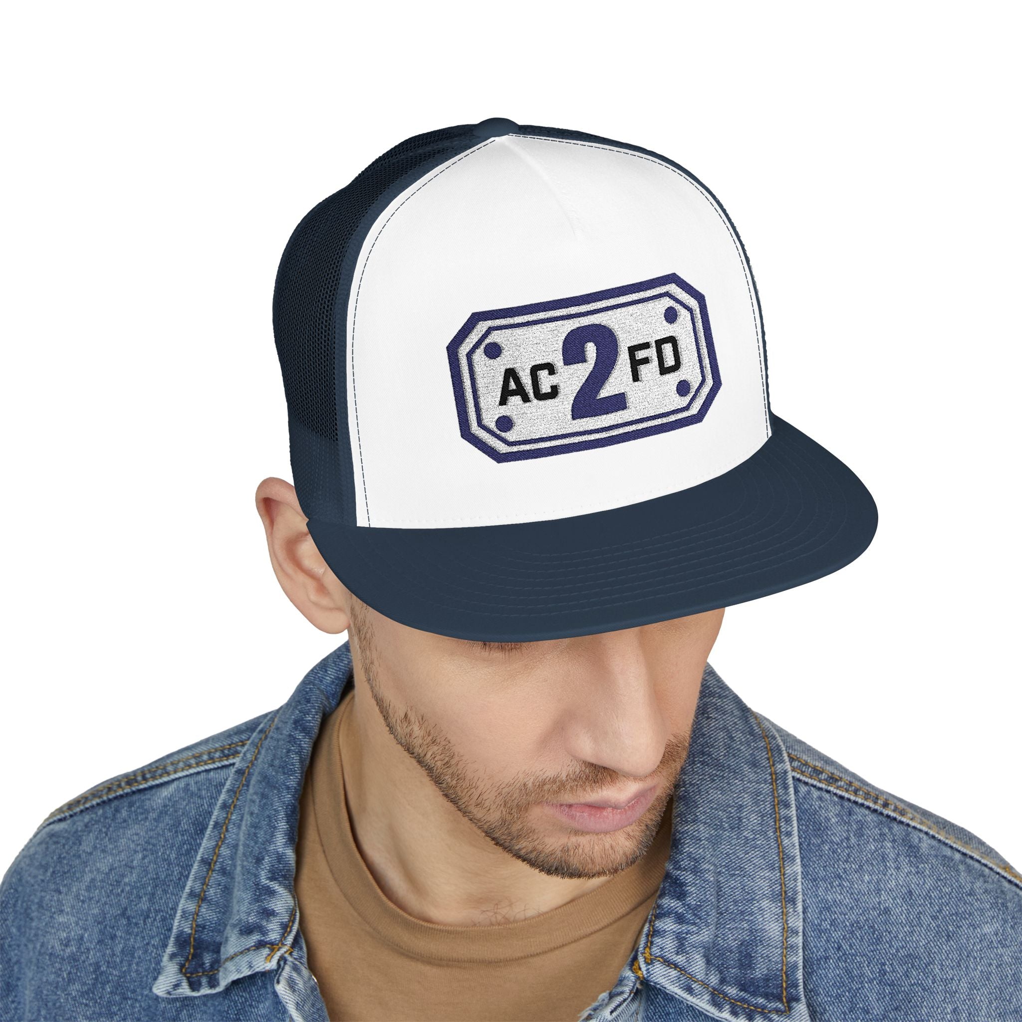 Arlington Rescue 2 (requested different style hat) - 5 Panel Trucker Cap (Embroidery)