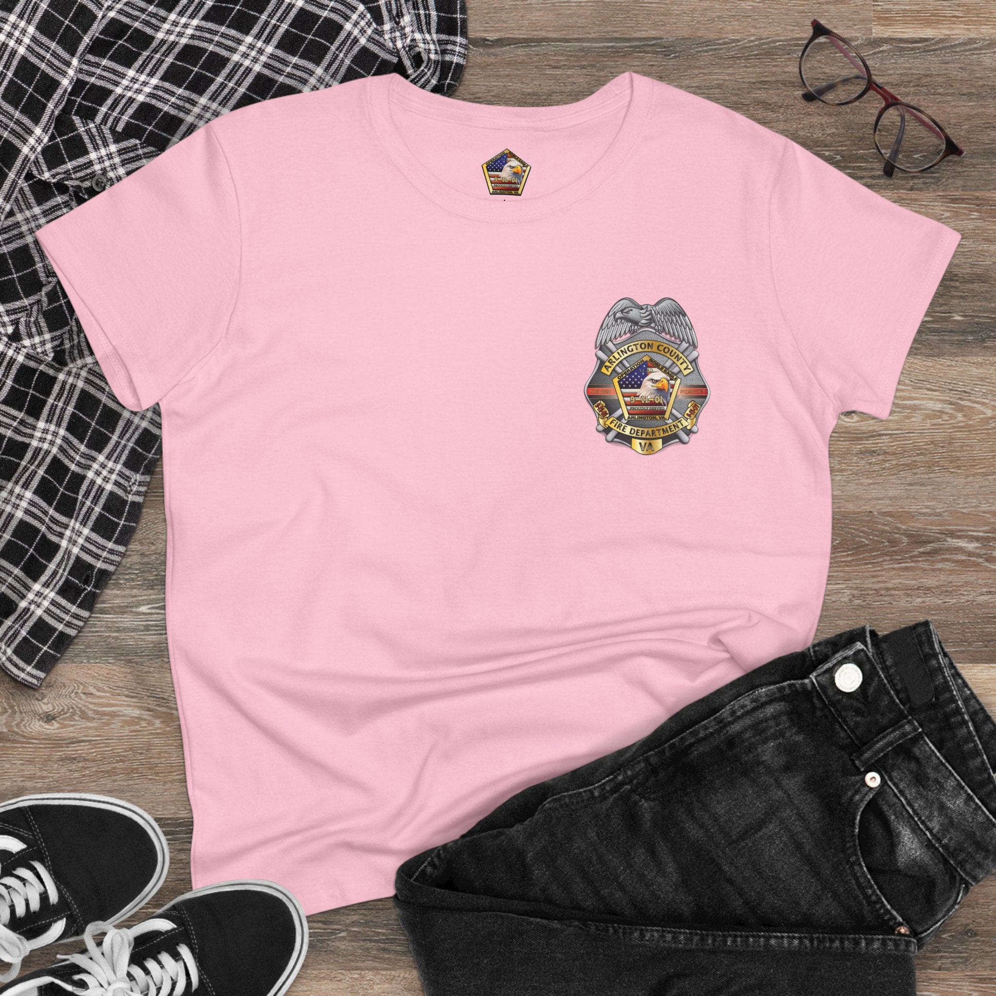 Arlington Badge / Operation Noble Eagle - Gildan Women's Midweight Cotton Tee