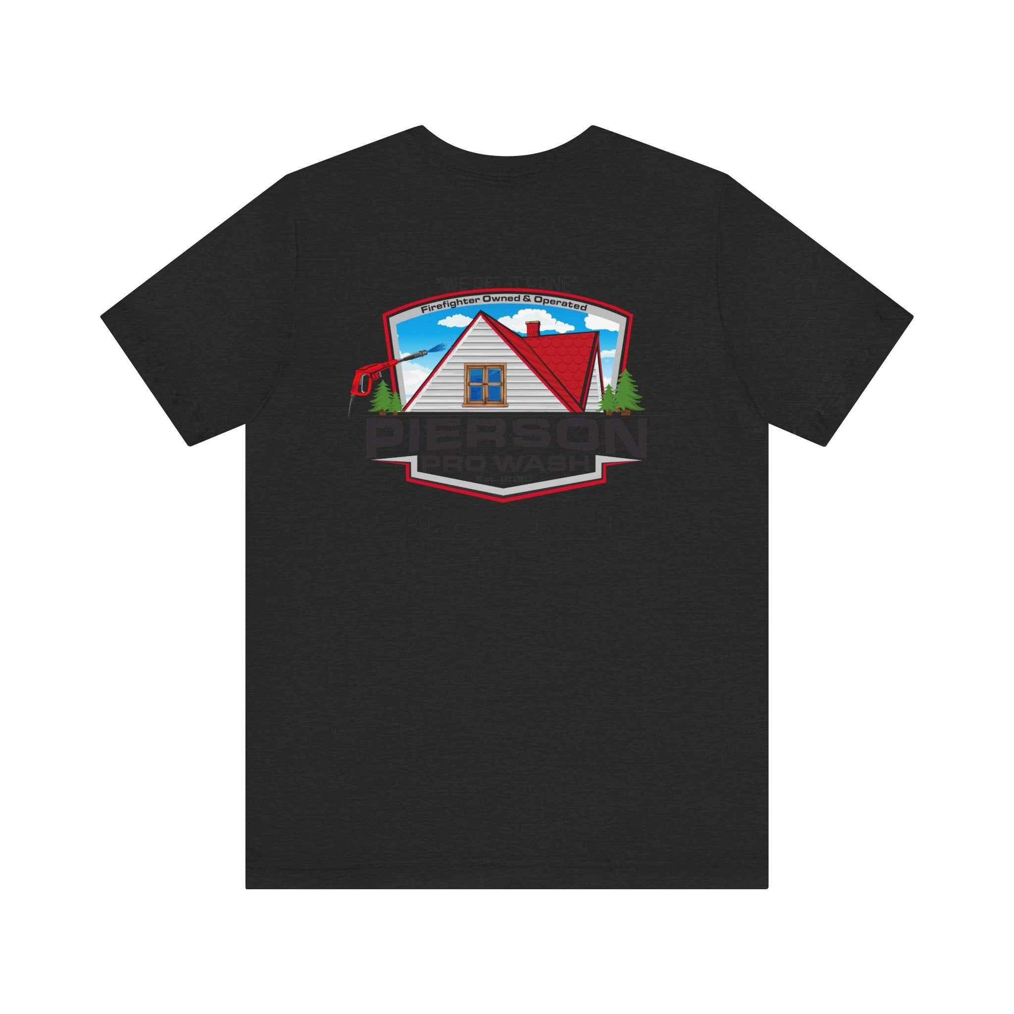 Pierson Pro Wash White Shirt Logo - Bella+Canvas Soft Unisex Tee