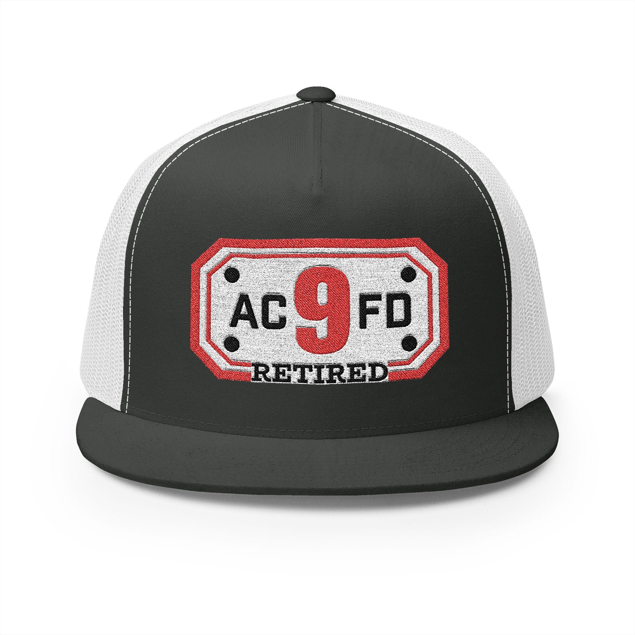 Retired Arlington Engine 9 - 5 Panel Trucker Cap (Embroidery)