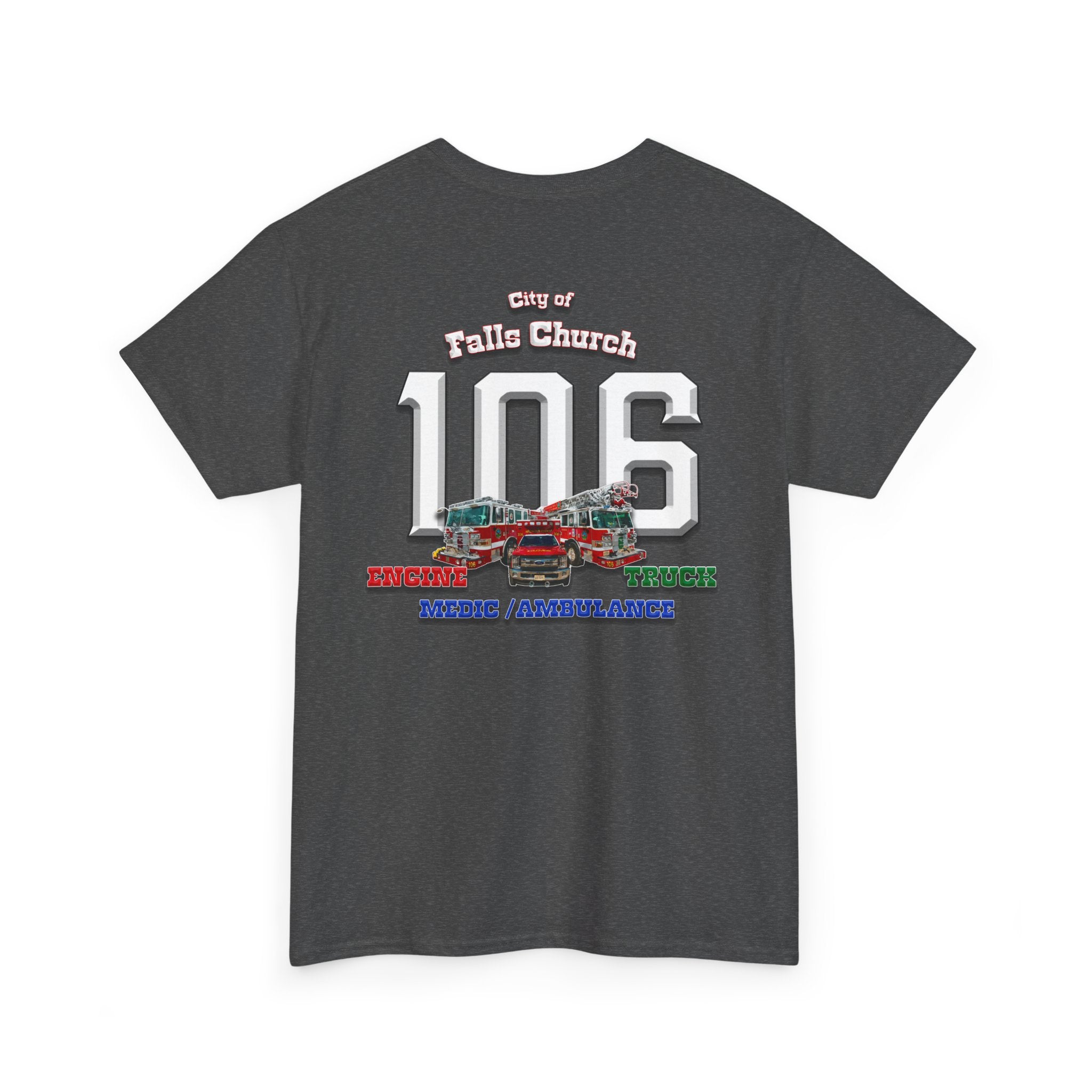 Station 6 Falls Church Apparatus -Heavy Cotton Unisex Tee -