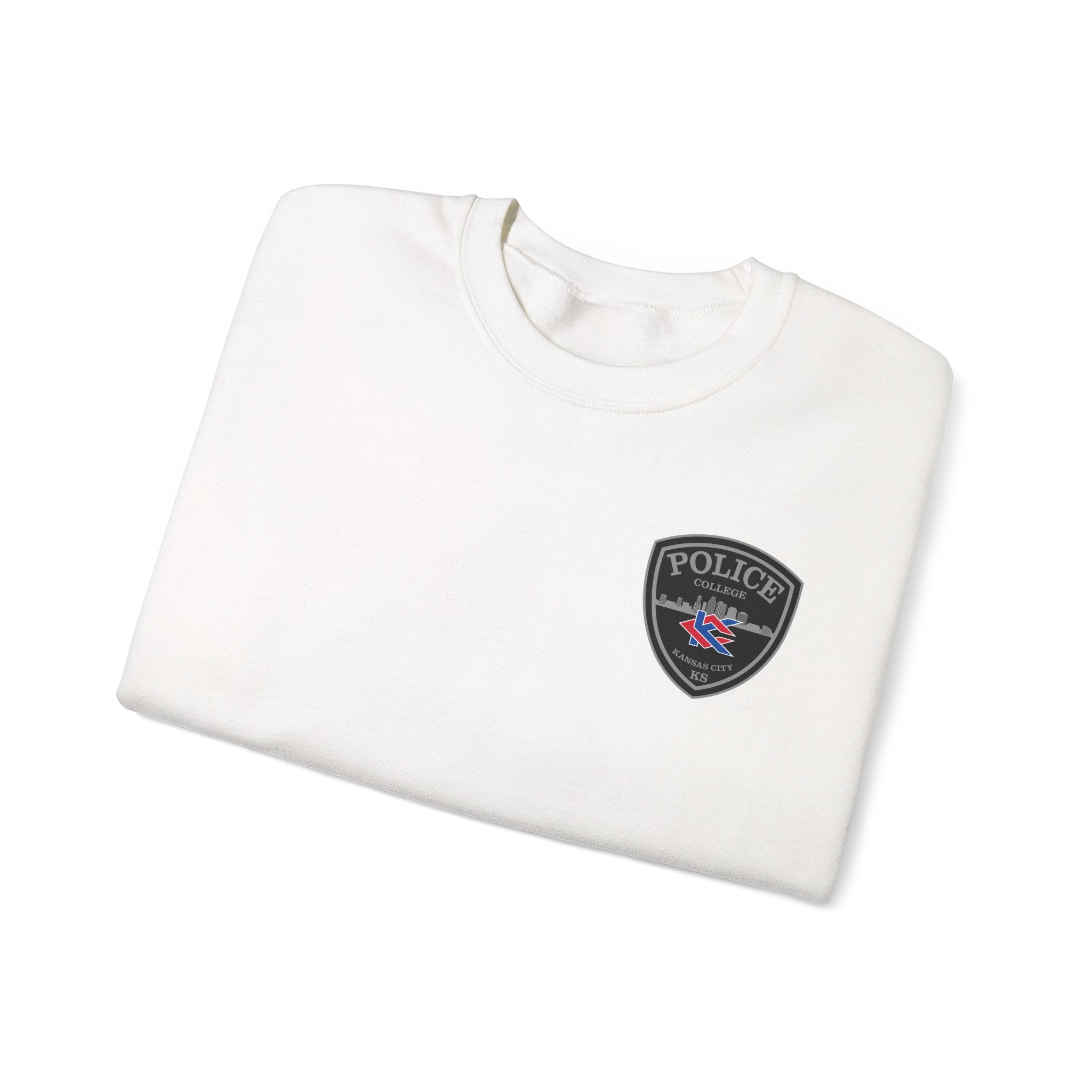 Kansas City College Police Patch Grey - Unisex Heavy Blend™ Crewneck Sweatshirt