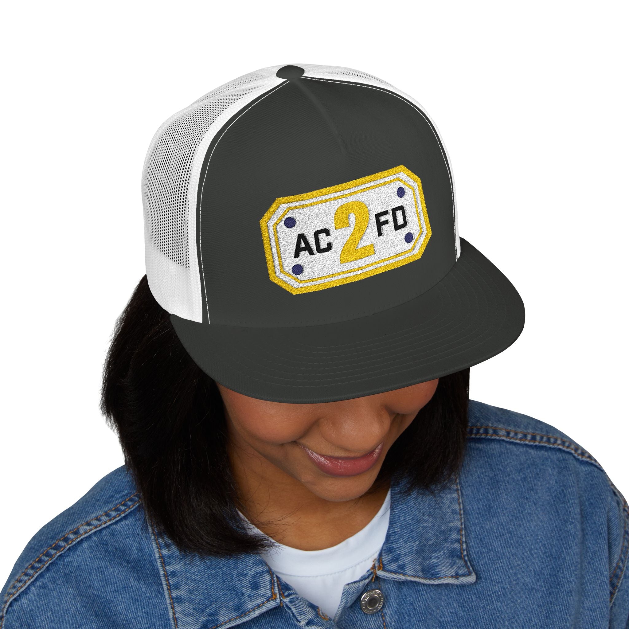 Arlington Rescue 2 (requested different style hat) - 5 Panel Trucker Cap (Embroidery)