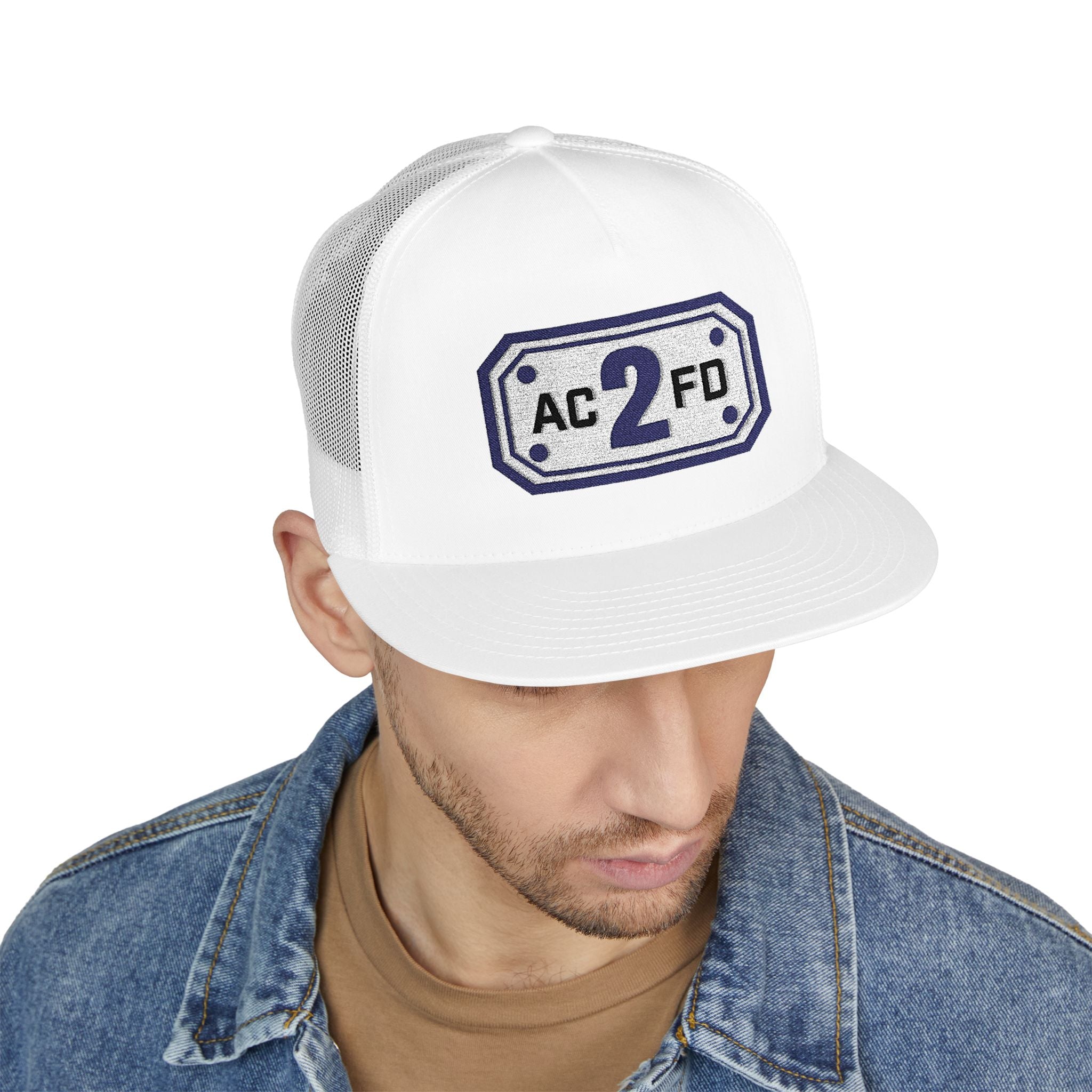 Arlington Rescue 2 (requested different style hat) - 5 Panel Trucker Cap (Embroidery)