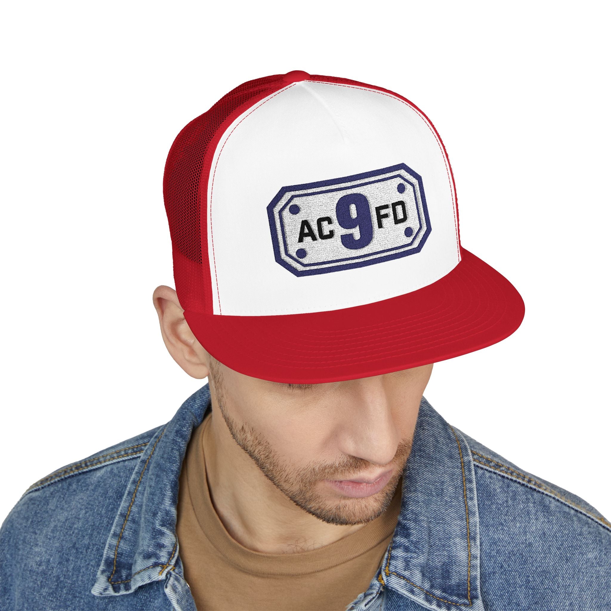 Arlington Rescue 9 (requested different style hat) - 5 Panel Trucker Cap (Embroidery)