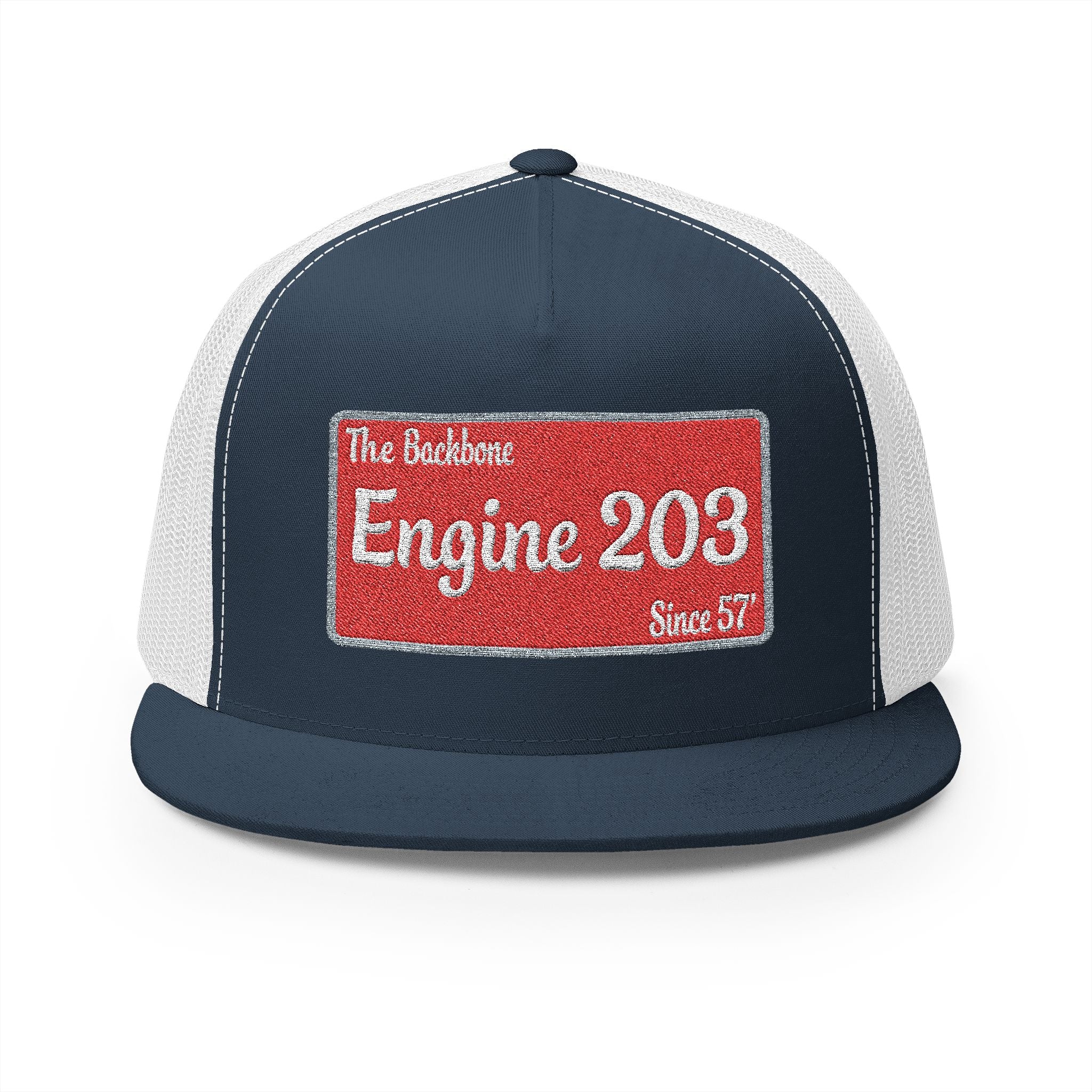 Engine 203 Remount Raiders  -5 Panel Trucker Cap (Embroidery)