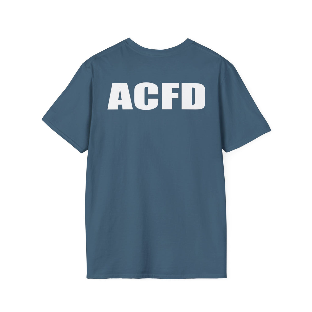 Station 3 Rhino Logo Firefighter Back - Gildan Soft Cotton Softstyle T-Shirt