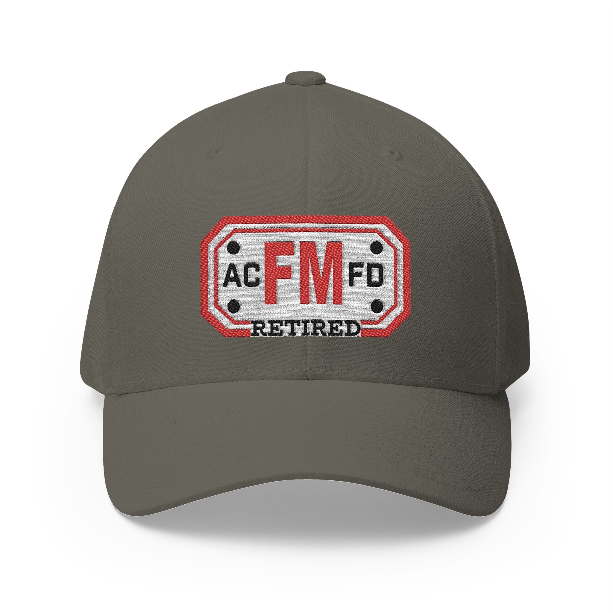 Retired Arlington Fire Marshal Red - FLEXFIT Closed-Back Structured Cap (Embroidery)