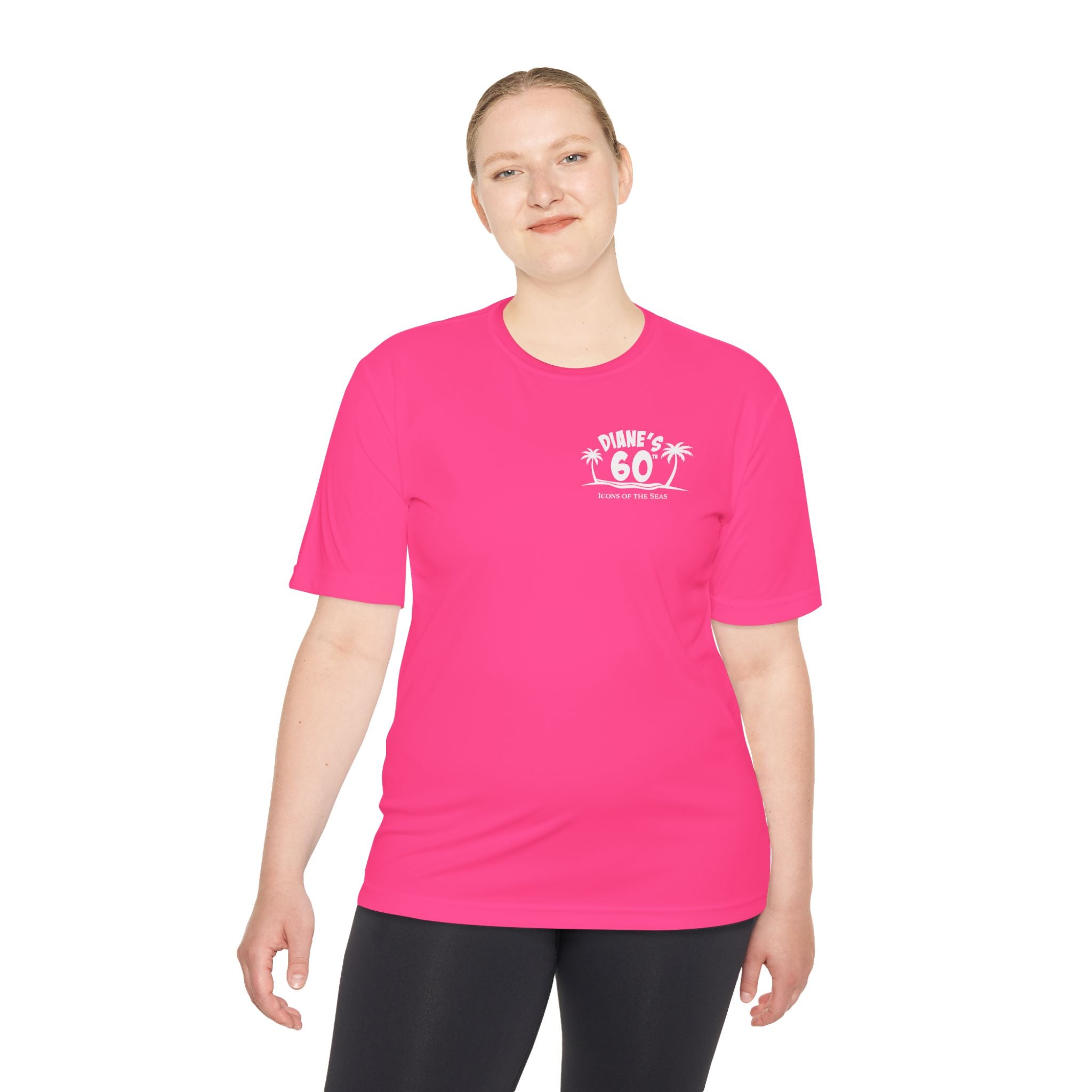 Diane Birthday Cruise White Text- Unisex Moisture Wicking Tee