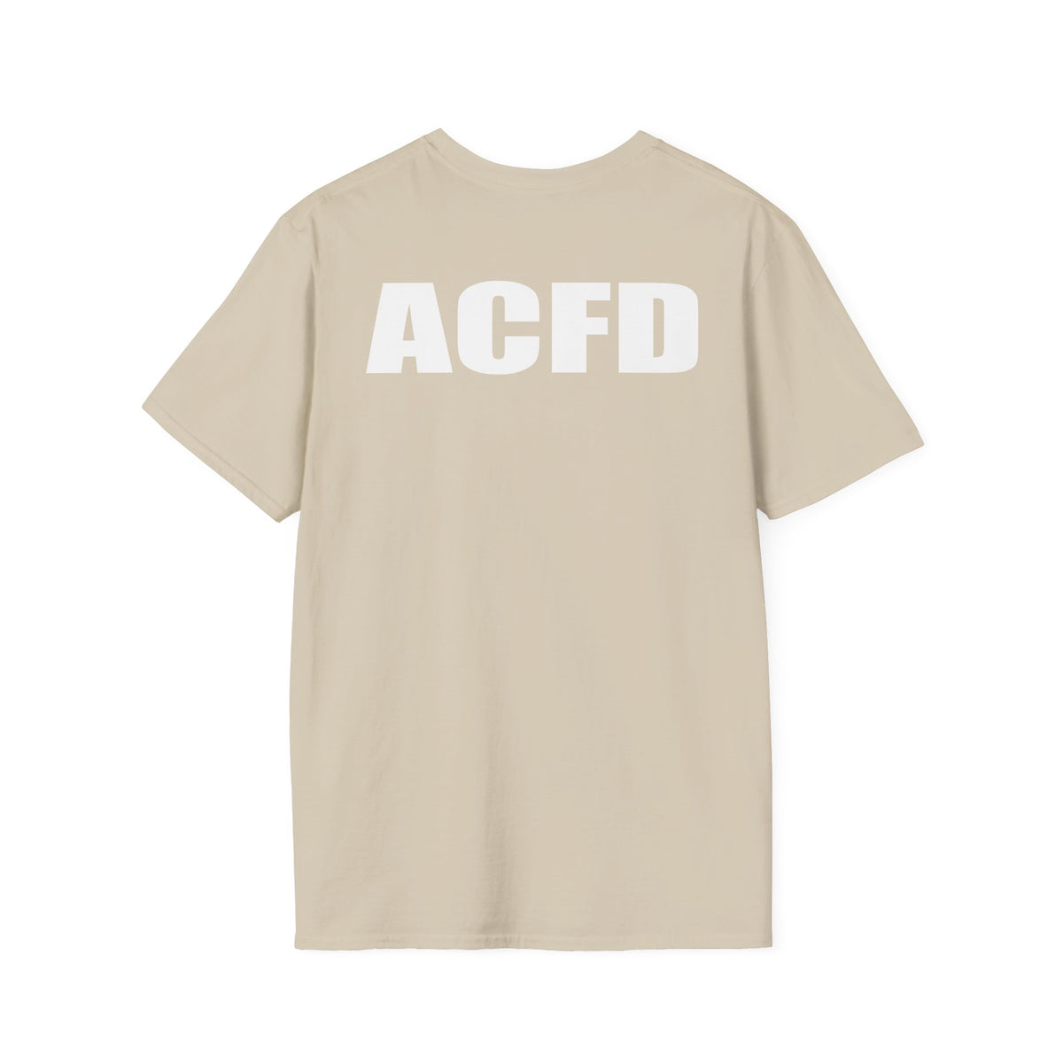 Station 3 Rhino Logo Firefighter Back - Gildan Soft Cotton Softstyle T-Shirt