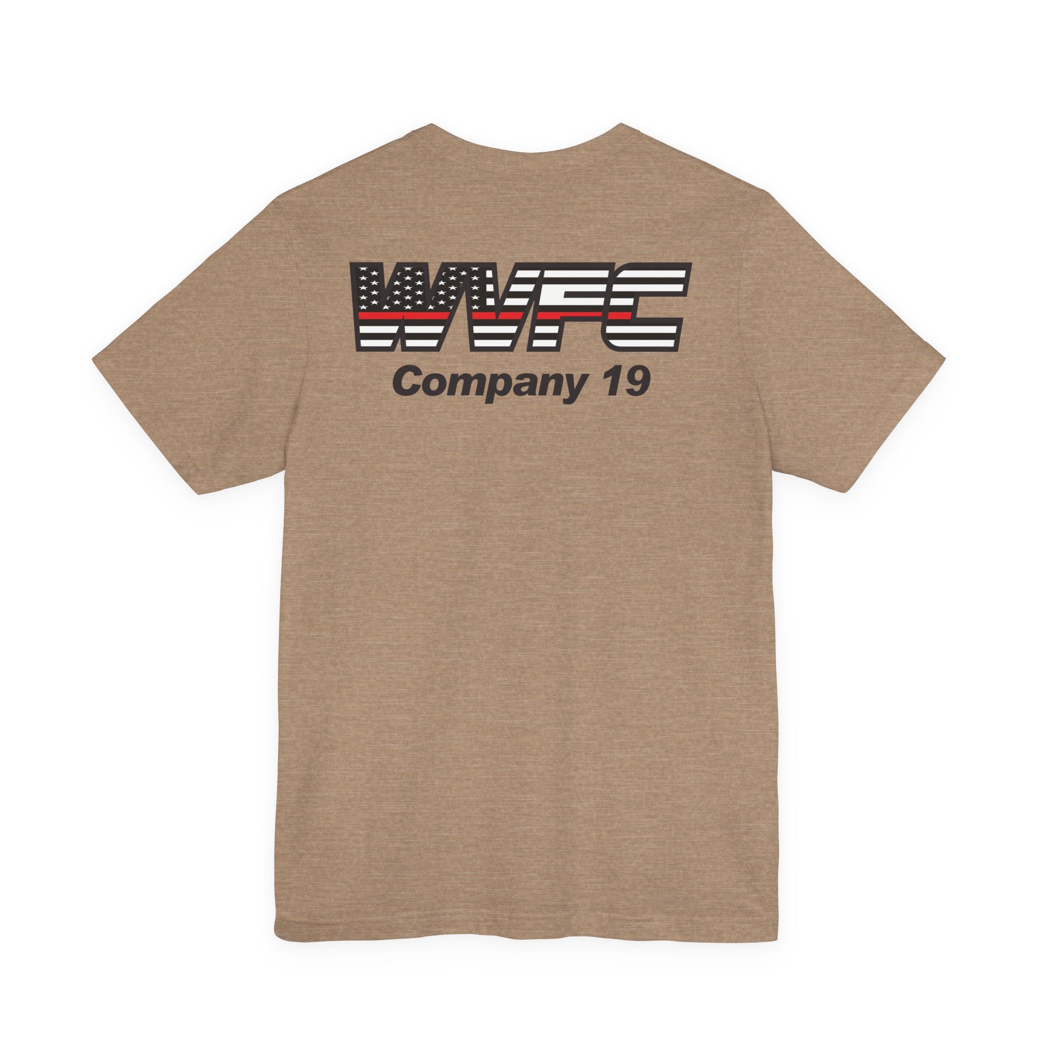 WVFC Goat Logo 2 Version 3 Red Line Flag blk- Unisex Jersey Short Sleeve Tee
