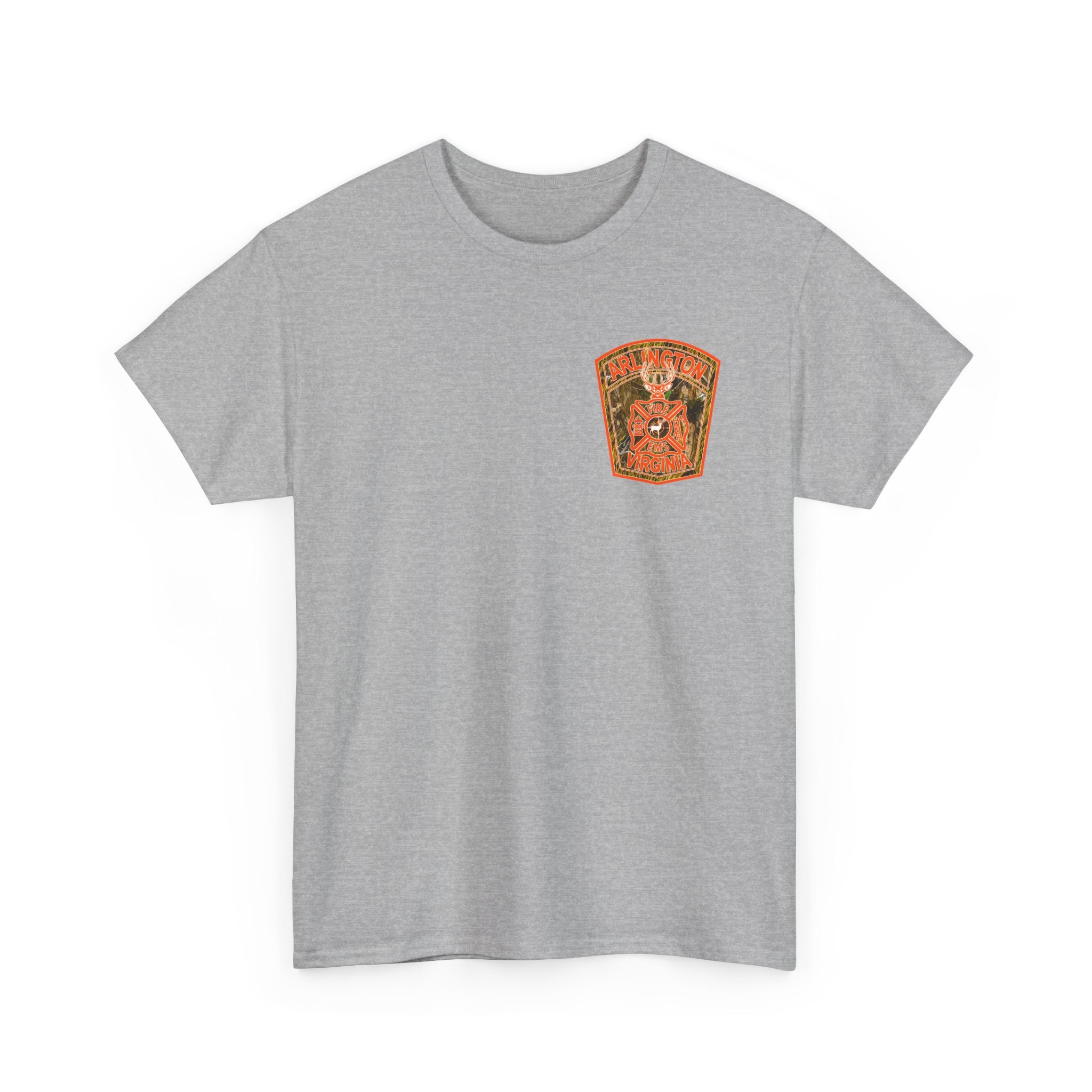 Heavy Cotton Unisex Tee - Arlington Camo Deer Hunter