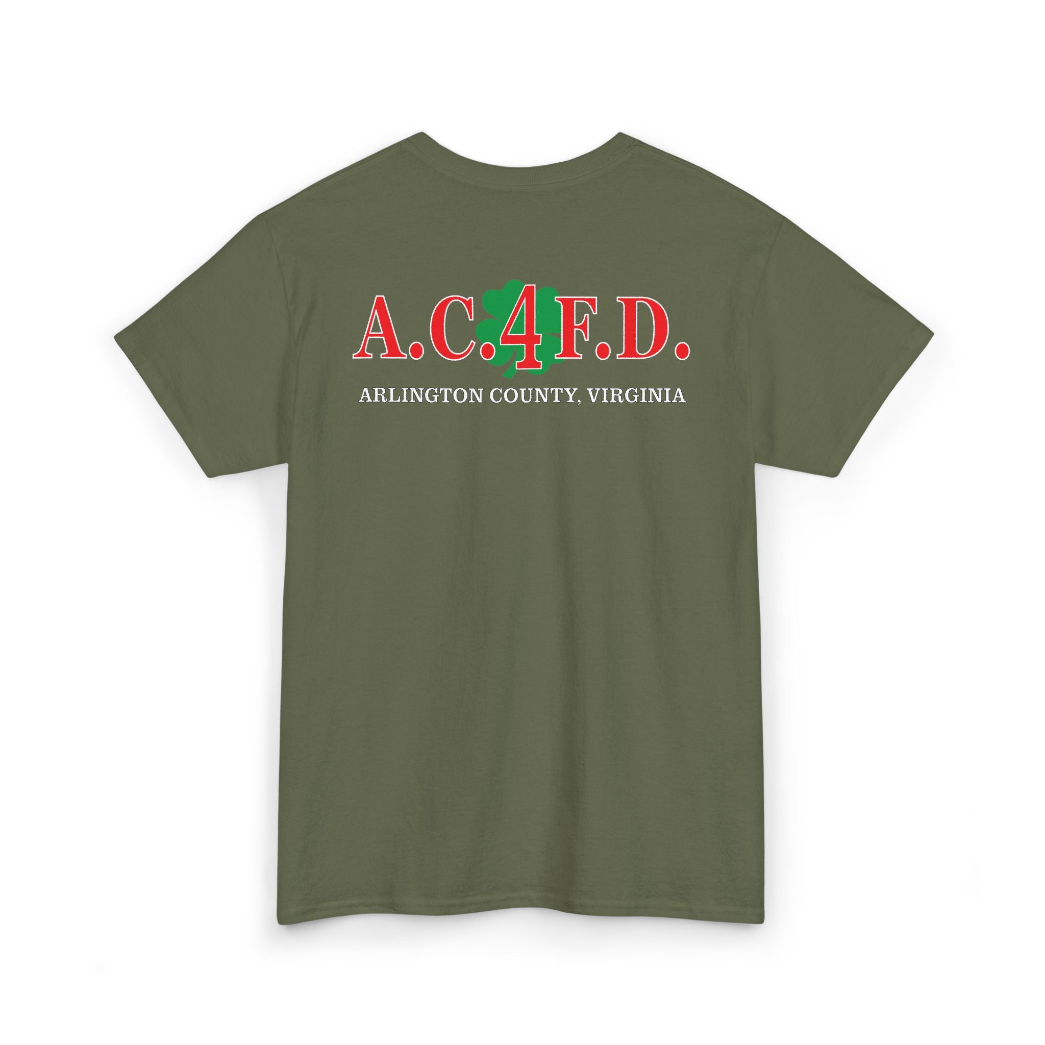 Station 4 Clover front /AC4FD back - Gildan 100% Cotton Tee Unisex Heavy