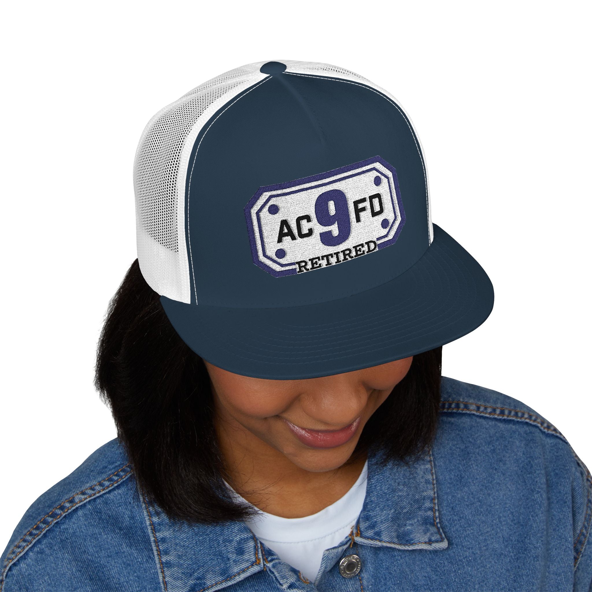 Retired Arlington Rescue 9 - 5 Panel Trucker Cap (Embroidery)