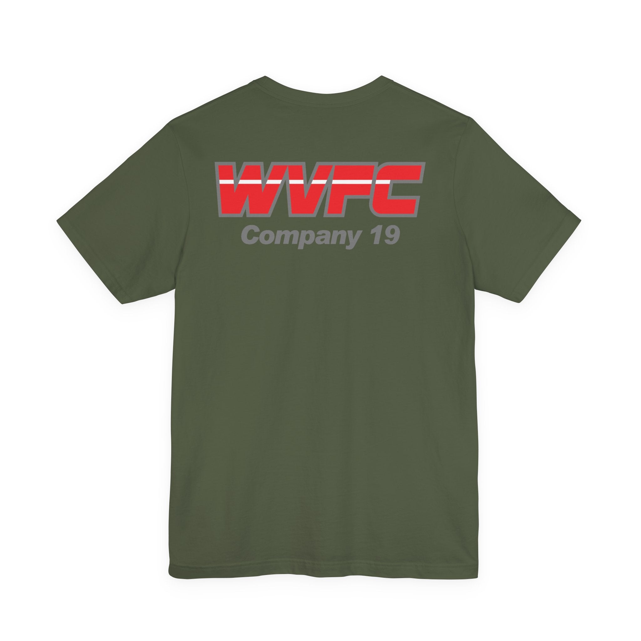 WVFC FD Logo gray Red back Gray - Unisex Jersey Short Sleeve Tee