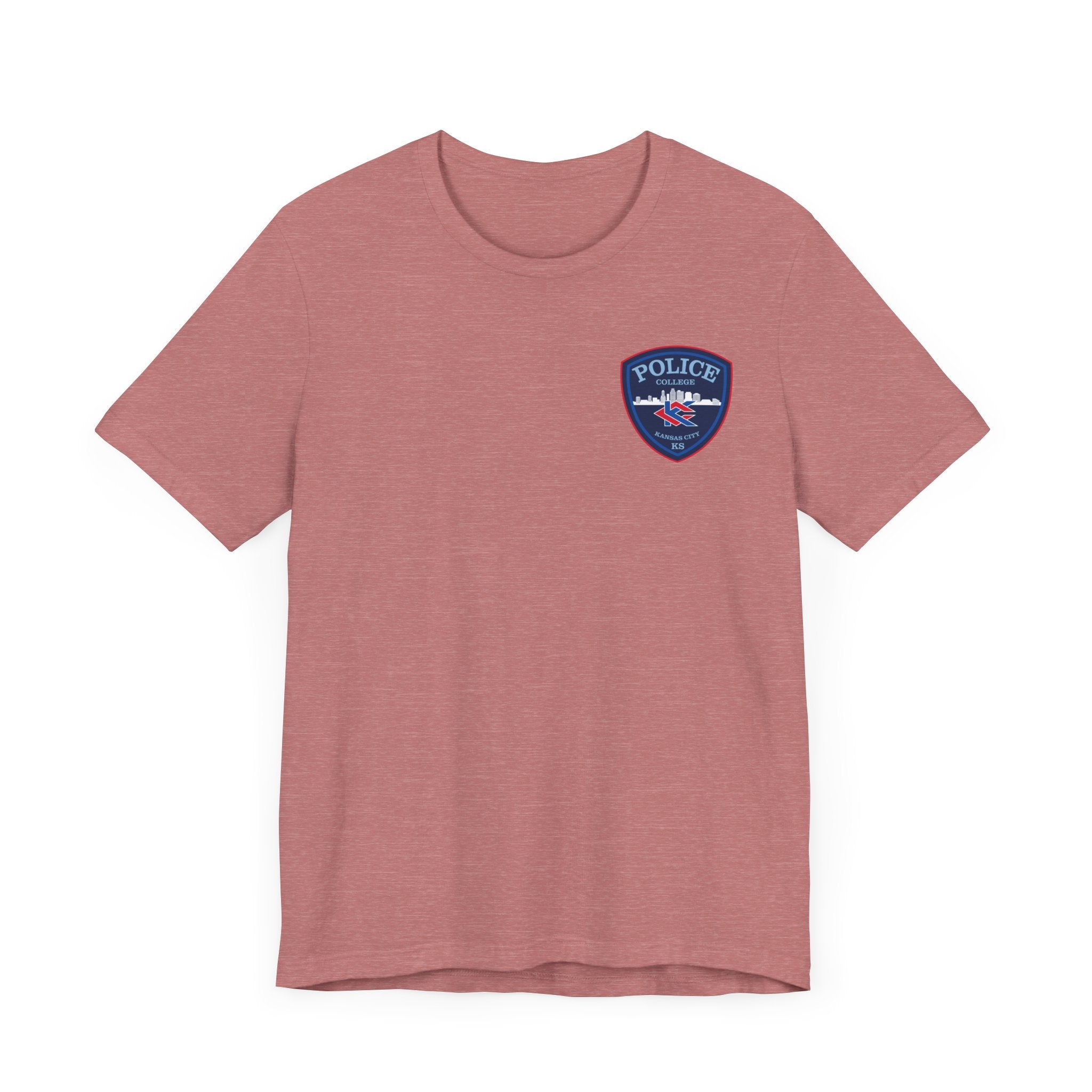 KCKCC Police Patch Color Blue Back - Unisex Jersey Short Sleeve Tee
