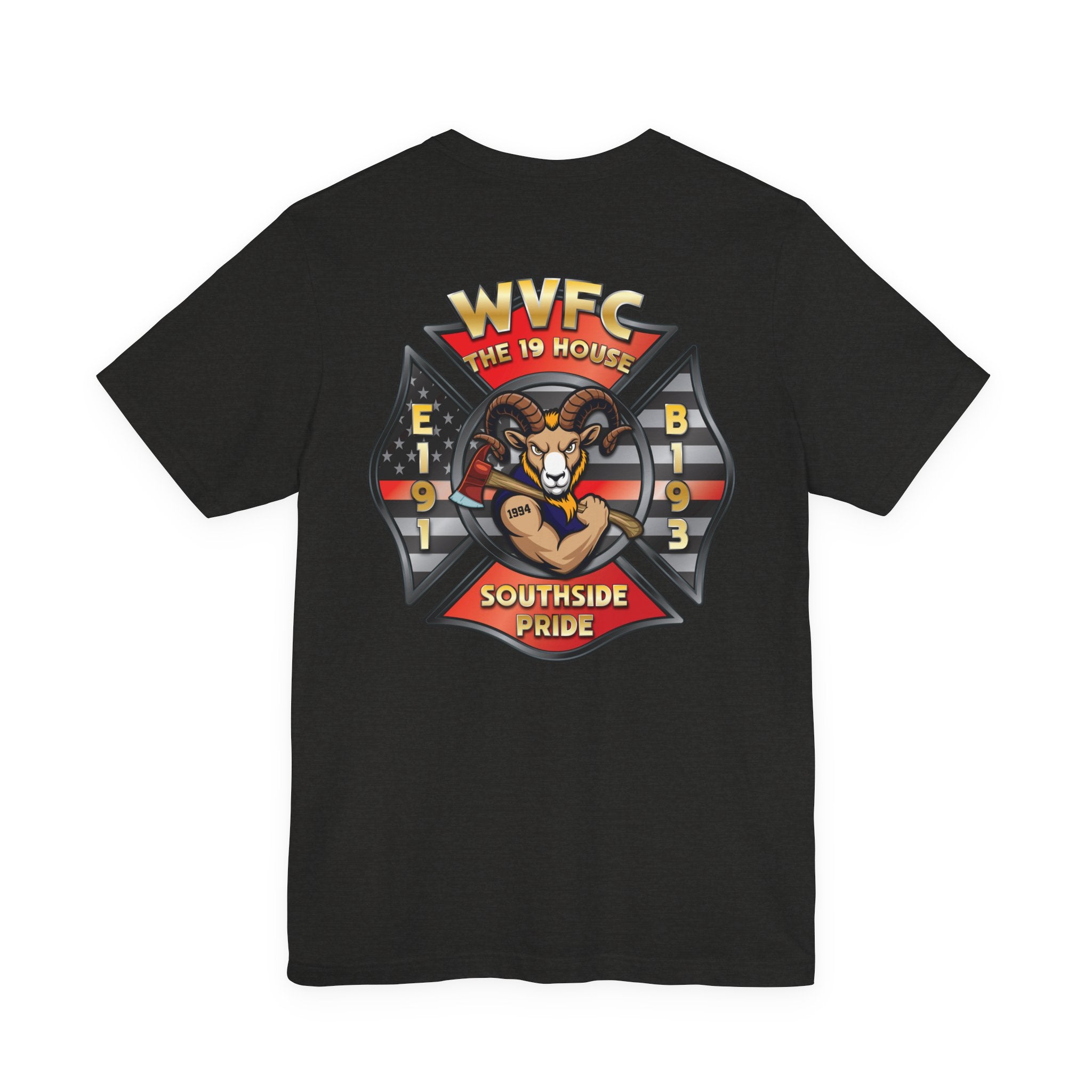 WVFC Goat Version 4 Goat Back - Unisex Jersey Short Sleeve Tee