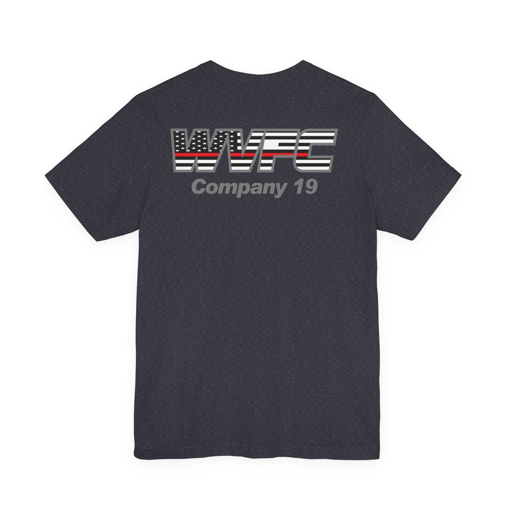WVFC Goat Version 3 Red Line Flag Gray - Unisex Jersey Short Sleeve Tee