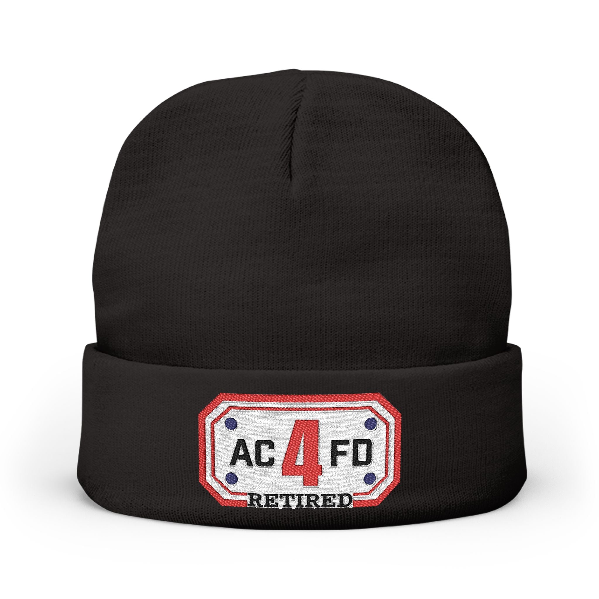 Retired Arlington Engine 4 - Knit Beanie (Embroidery)