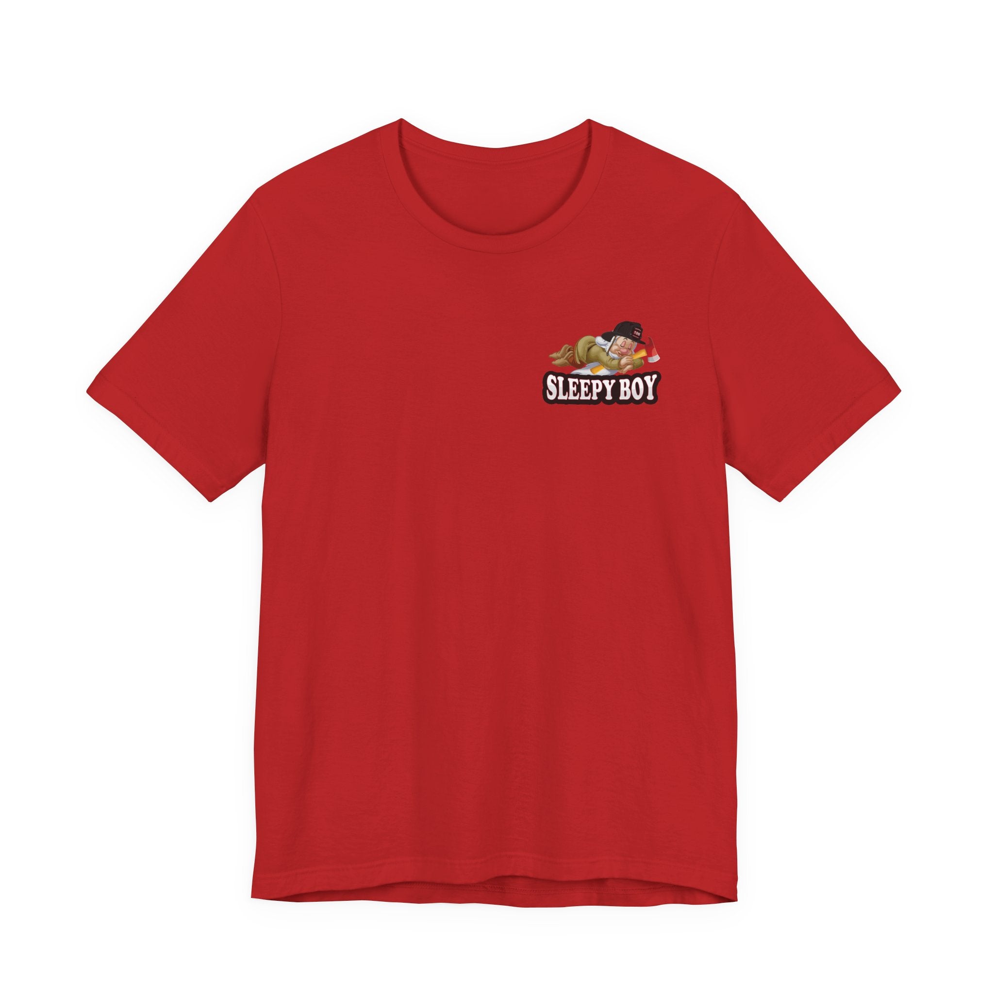 Sleepy Boy Firefighter - Heavy Cotton Unisex Tee -