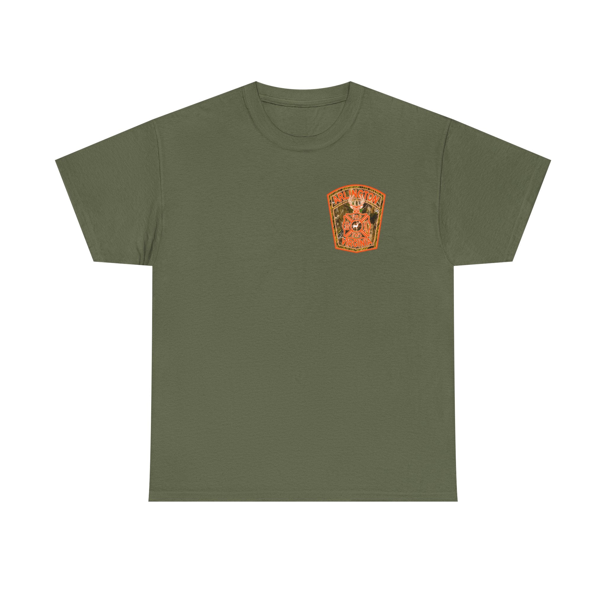 Heavy Cotton Unisex Tee - Arlington Camo Deer Hunter
