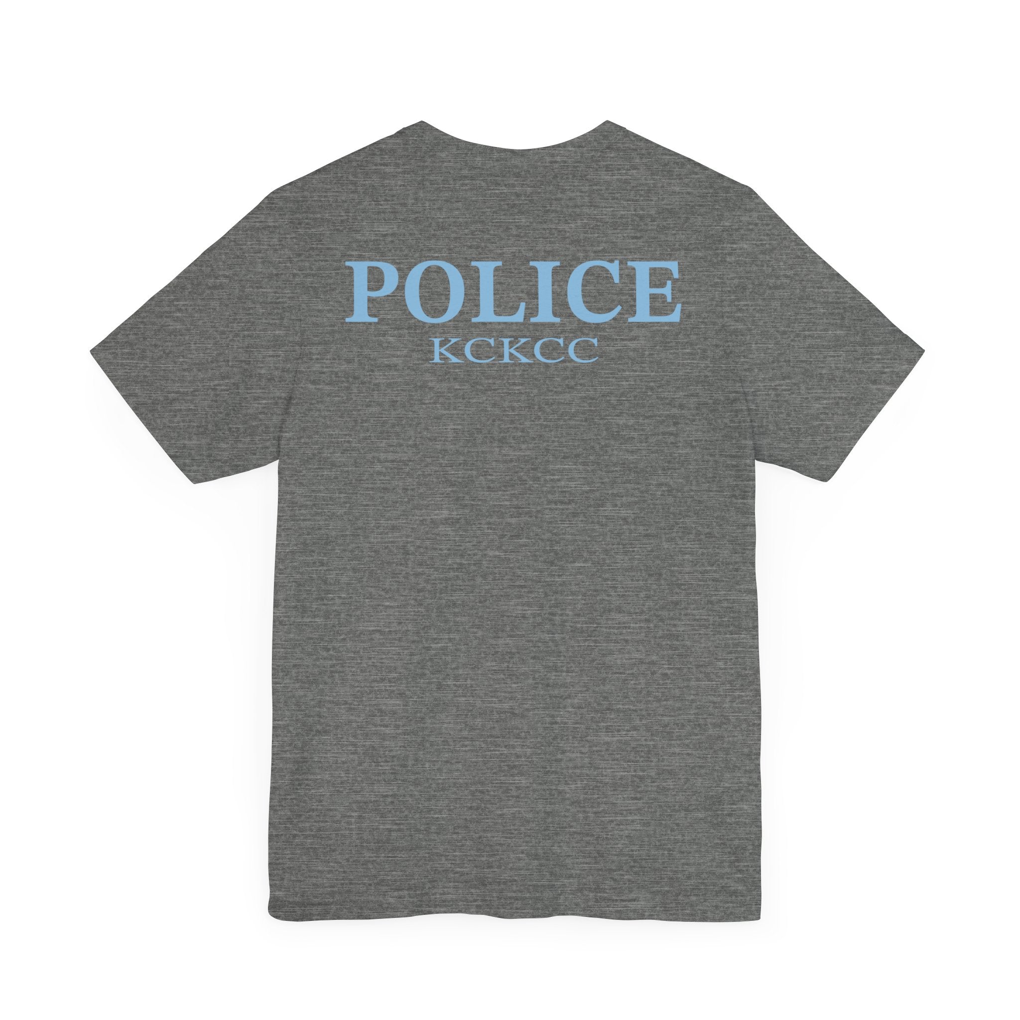 KCKCC Police Patch Color Blue Back - Unisex Jersey Short Sleeve Tee