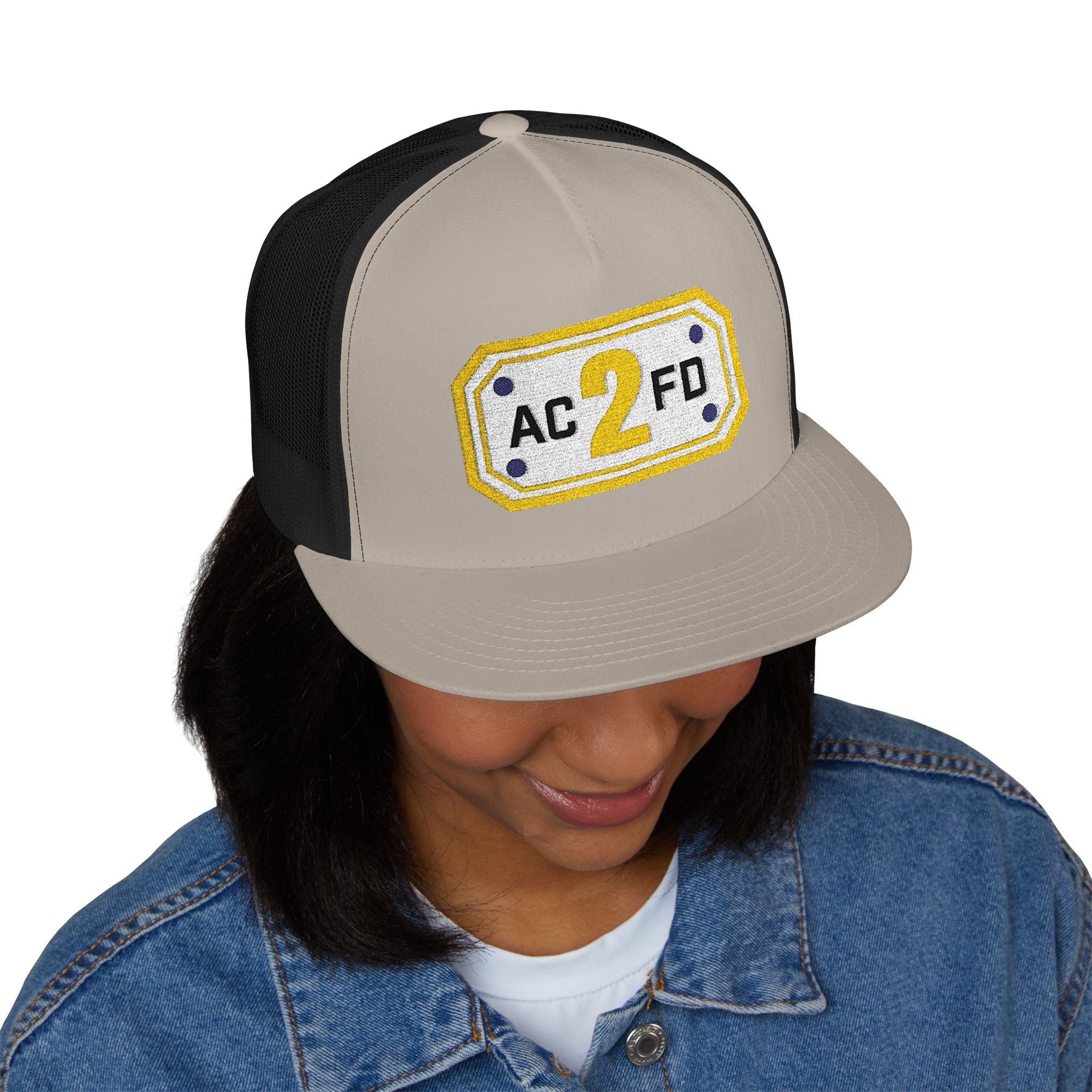 Arlington Rescue 2 (requested different style hat) - 5 Panel Trucker Cap (Embroidery)
