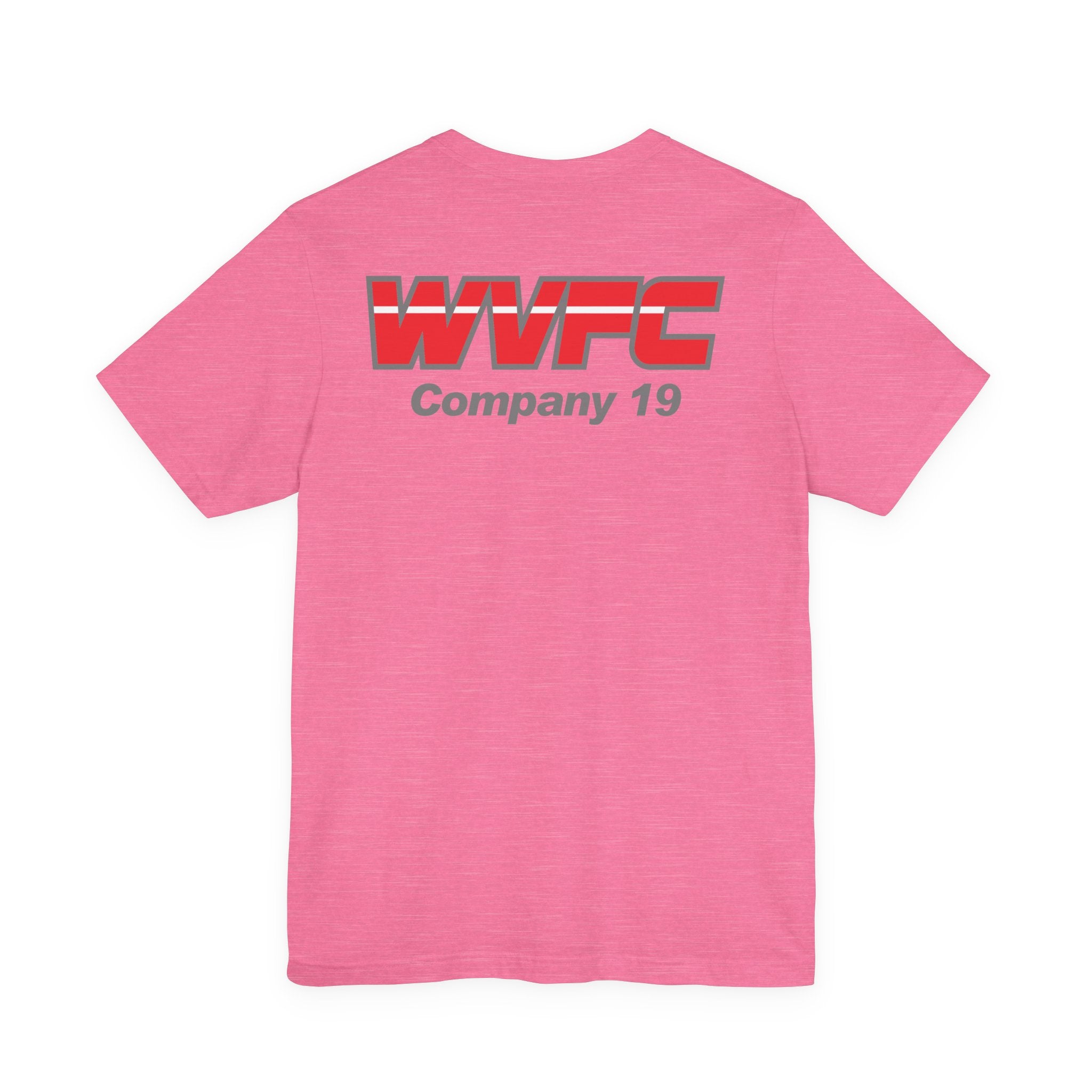WVFC FD Logo gray Red back Gray - Unisex Jersey Short Sleeve Tee
