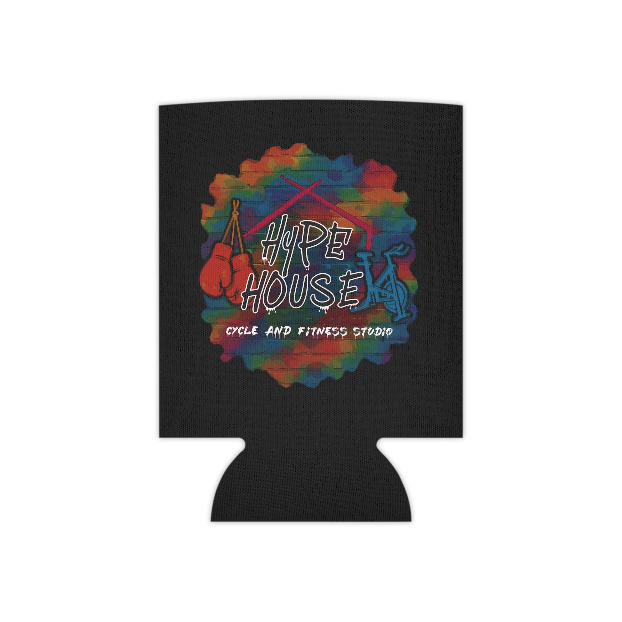 HH Cycle Colorful logo - Can Cooler