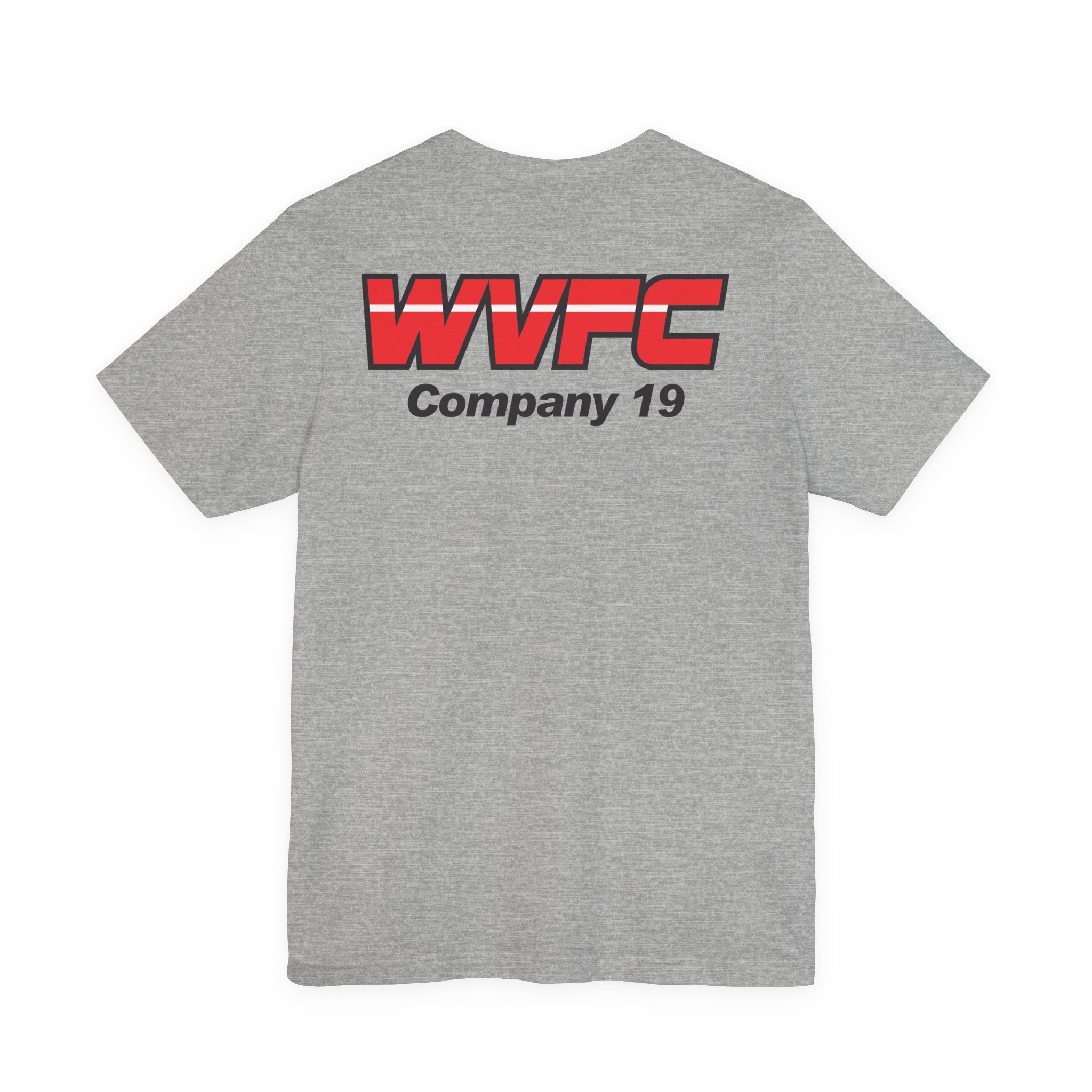 WVFC FD logo black Red back  - Unisex Jersey Short Sleeve Tee
