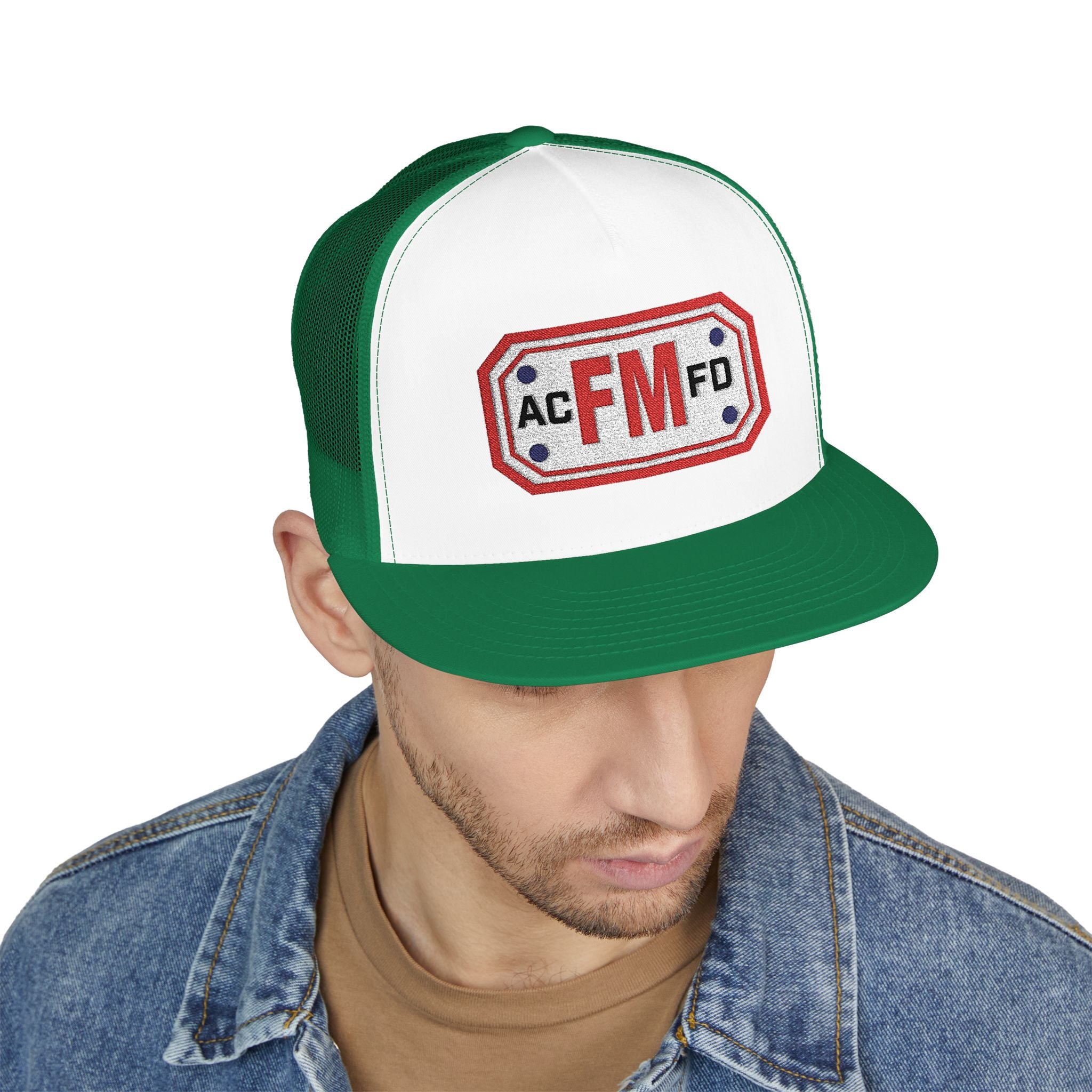 Arlington Fire Marshal Red - 5 Panel Trucker Cap (Embroidery)
