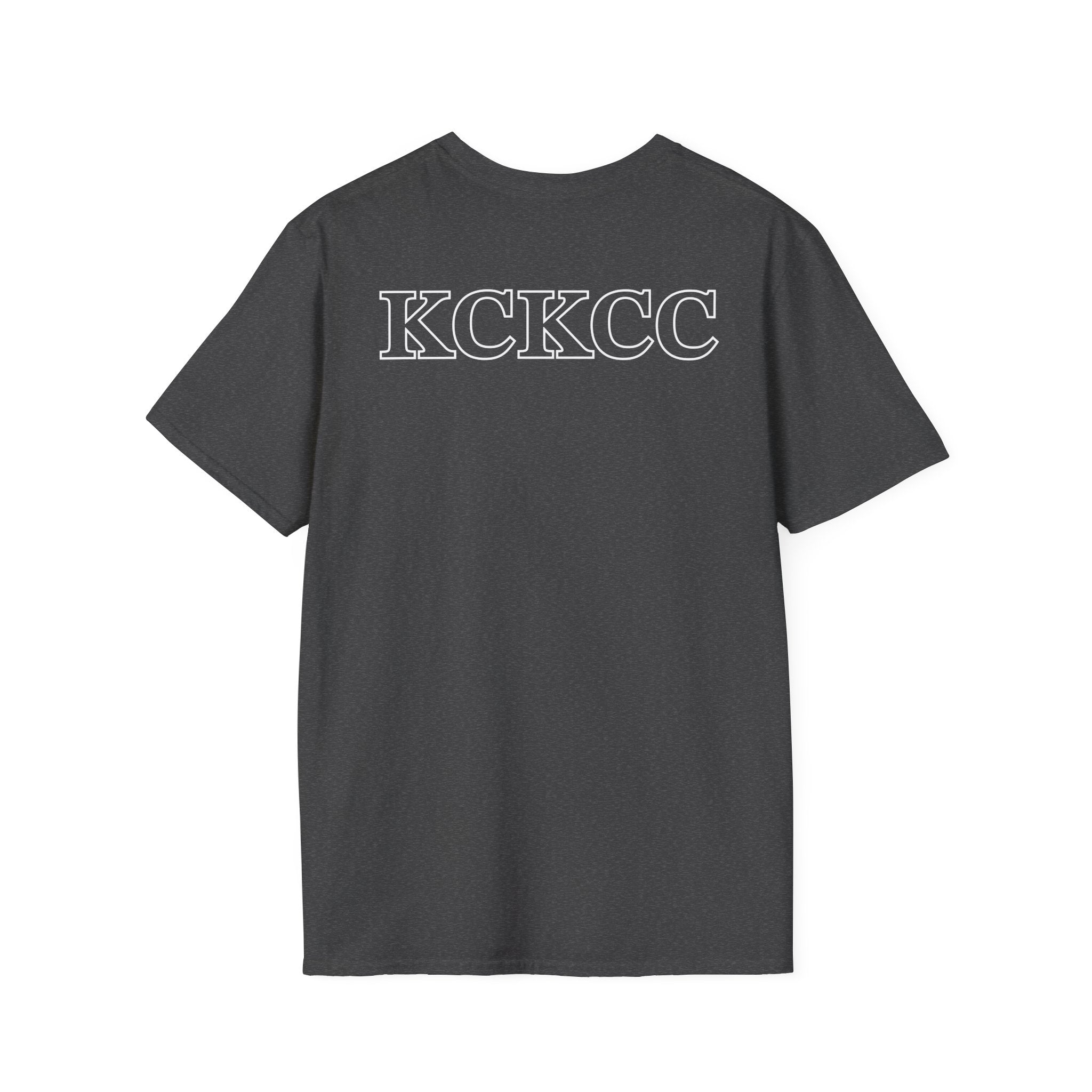 KCKCC Badge White outline - Gildan 64000 Unisex Softstyle T-Shirt