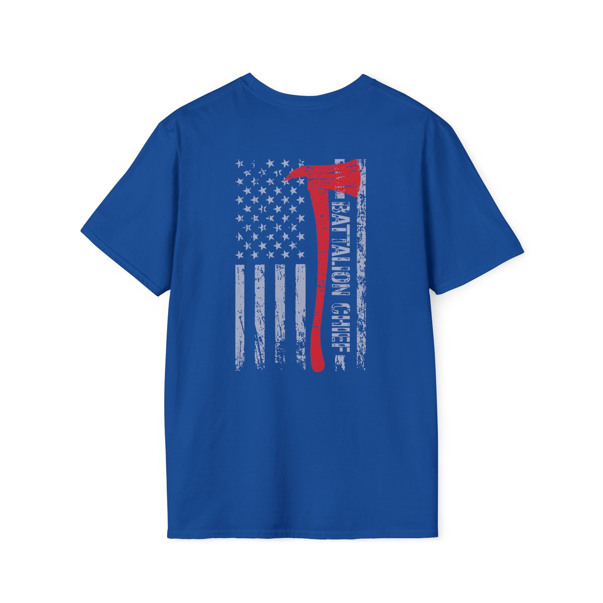Battalion Chief US Flag - Unisex Softstyle T-Shirt