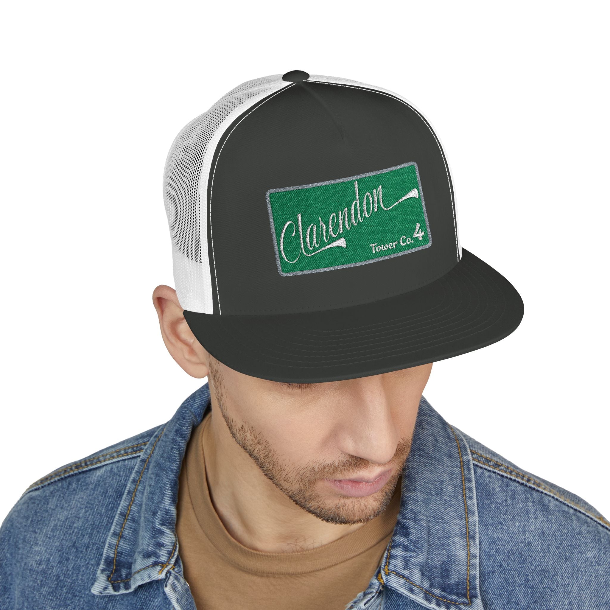 Arlington Clarendon Tower 4  - 5 Panel Trucker Cap (Embroidery)