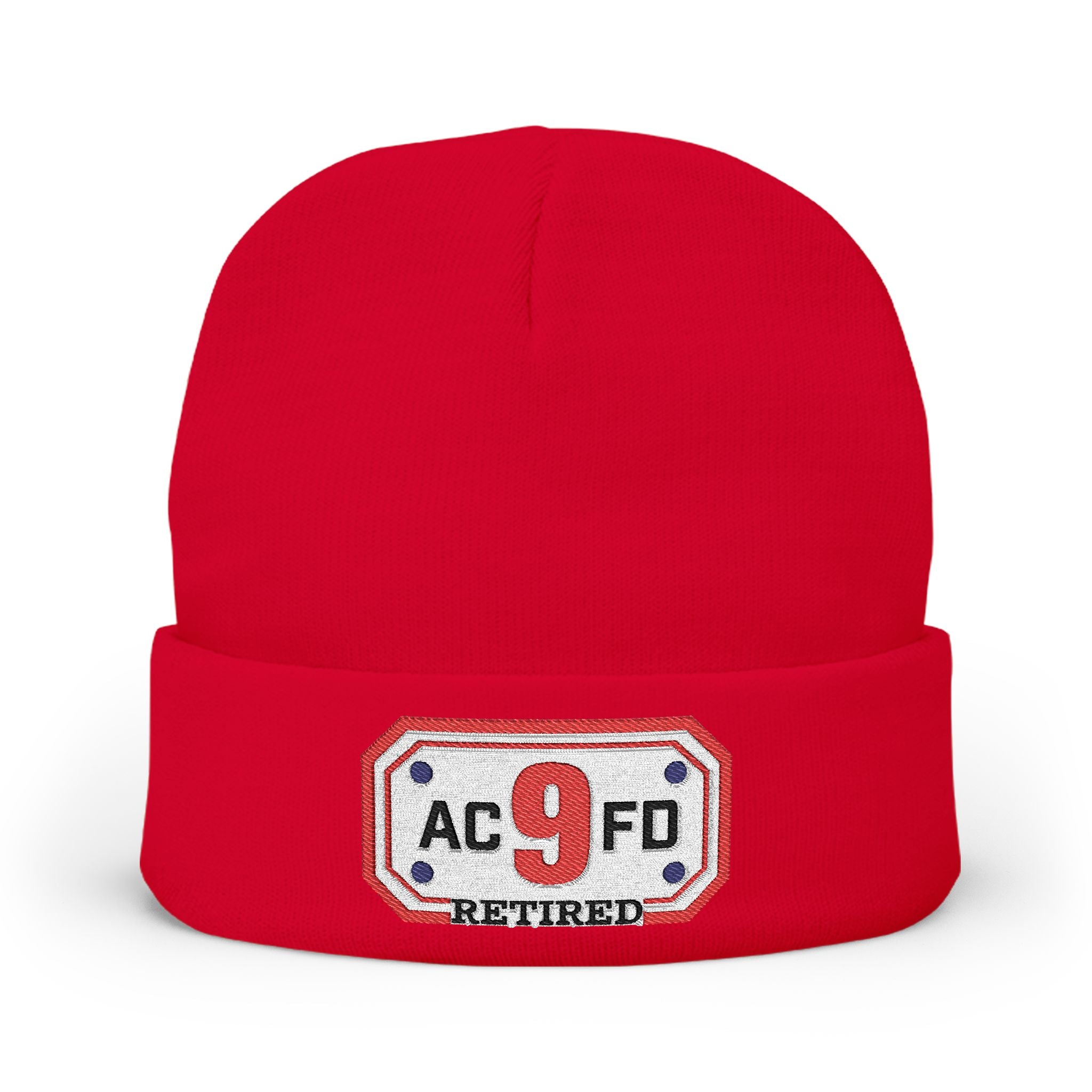 Retired Arlington Engine 9 - Knit Beanie (Embroidery)