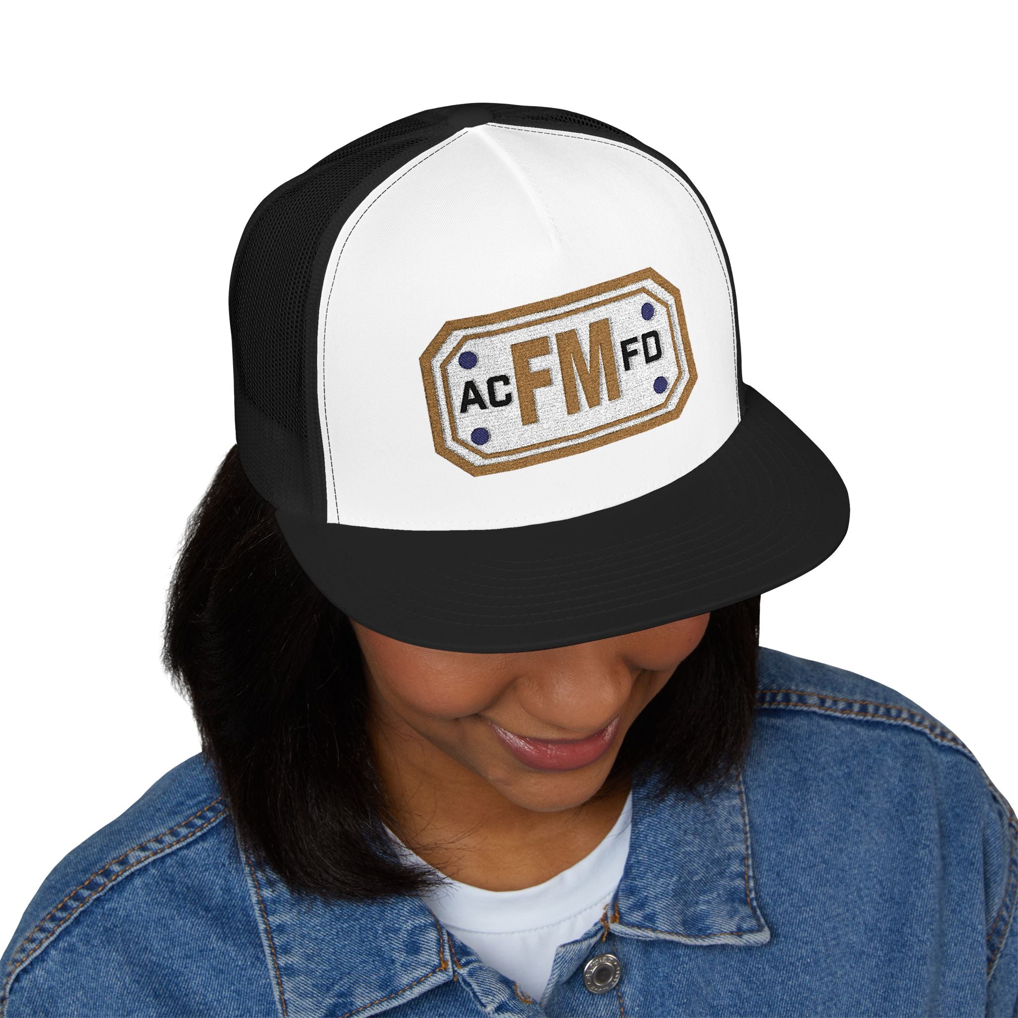 Arlington Fire Marshal Gold - 5 Panel Trucker Cap (Embroidery)
