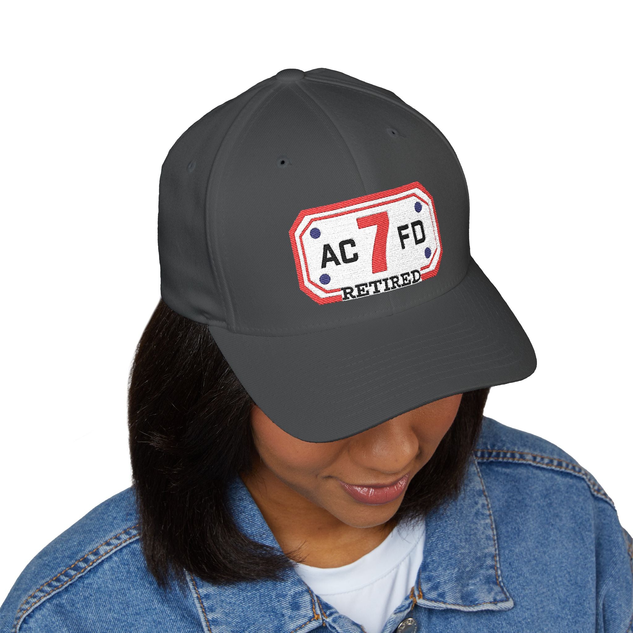 Retired Arlington Engine 7 - FLEXFIT Closed-Back Structured Cap (Embroidery)