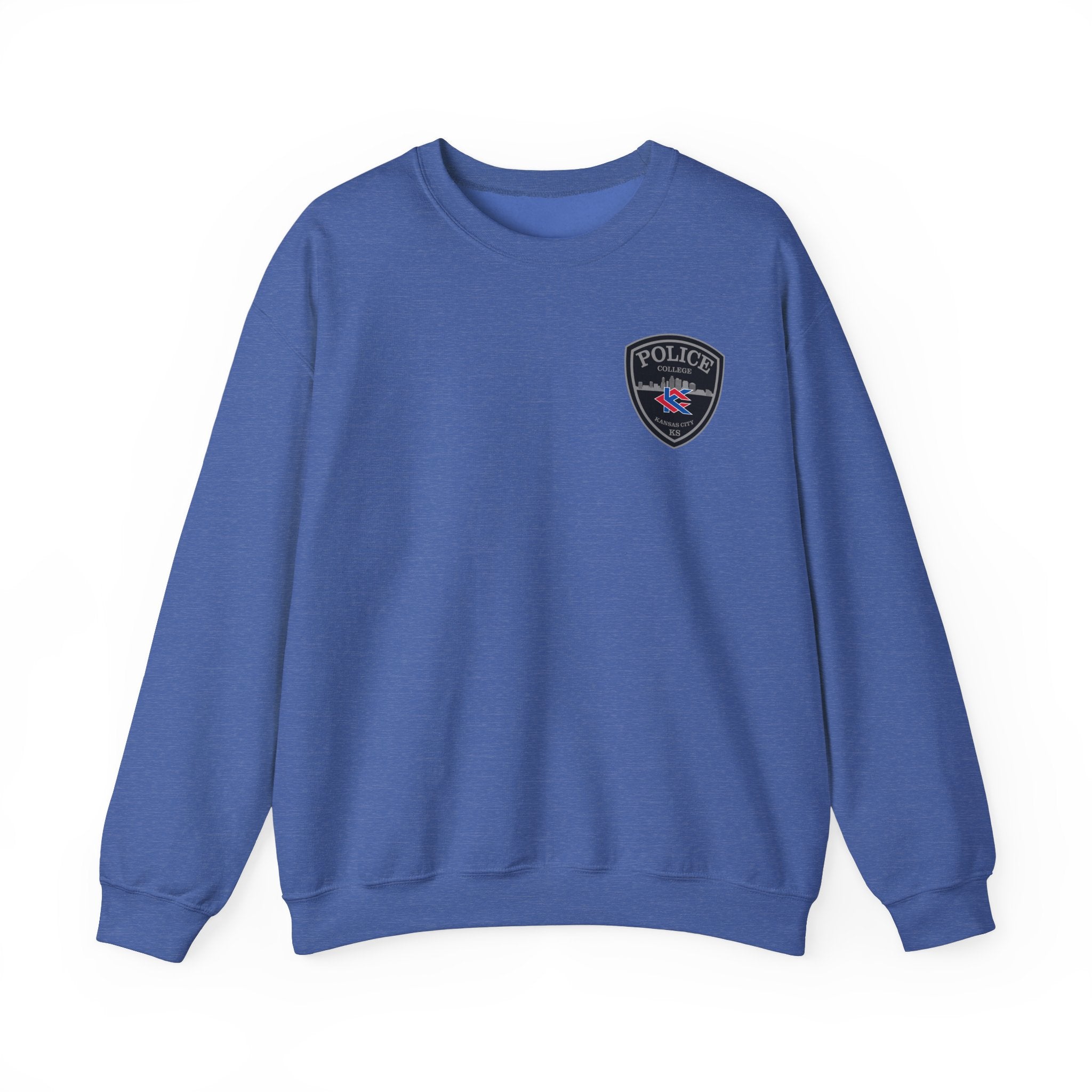 Kansas City College Police Patch Grey - Unisex Heavy Blend™ Crewneck Sweatshirt