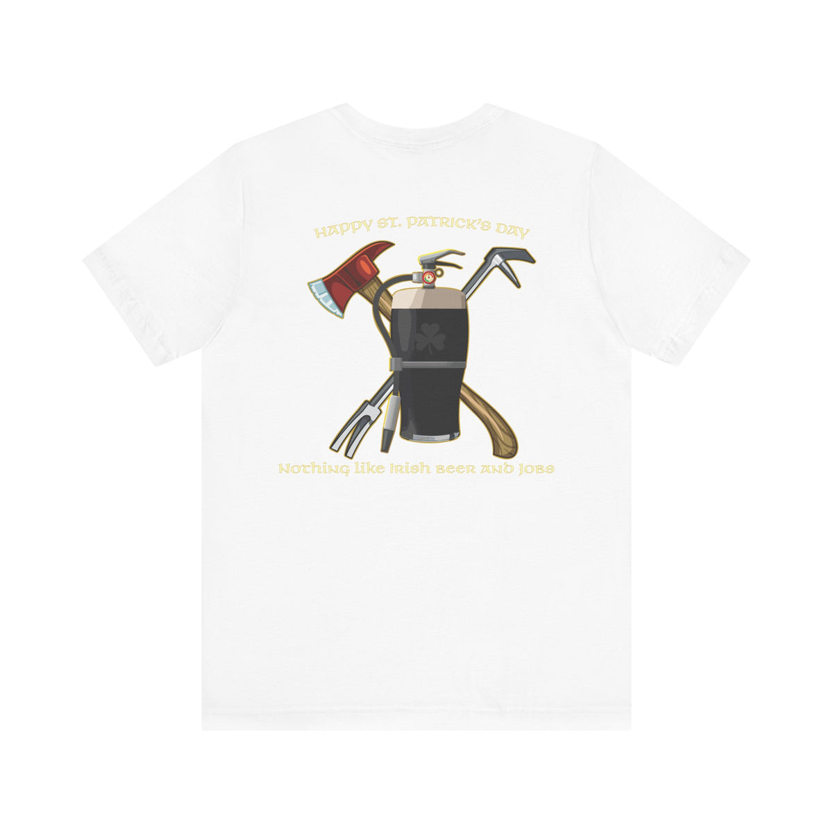 St. Patrick's Beer Fire - Bella-Canva Jersey Cotton Unisex Tee