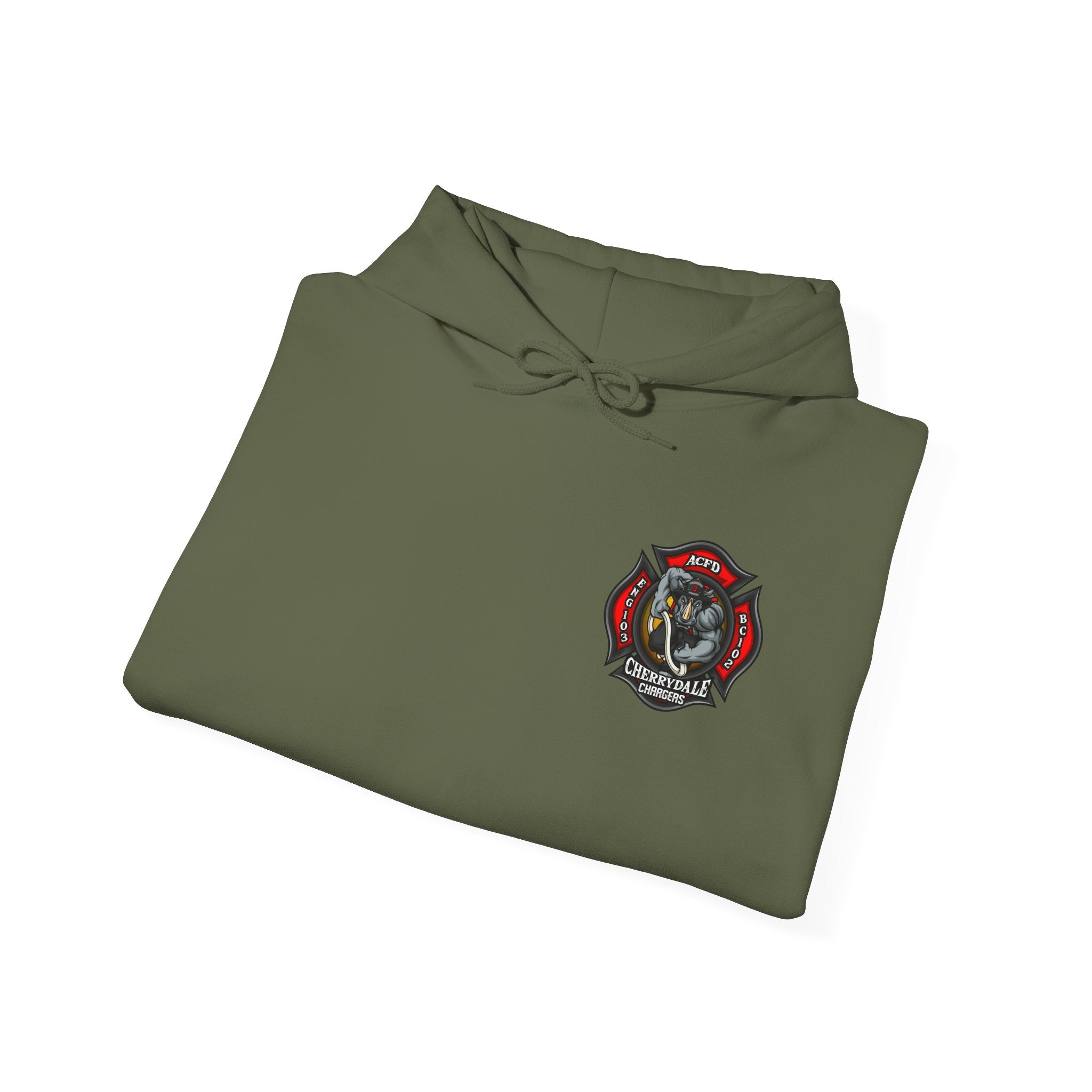 Arlington Station 3 Rhino Front/ACFD FF Back - Gildan Heavy Blend™ Hooded Sweatshirt