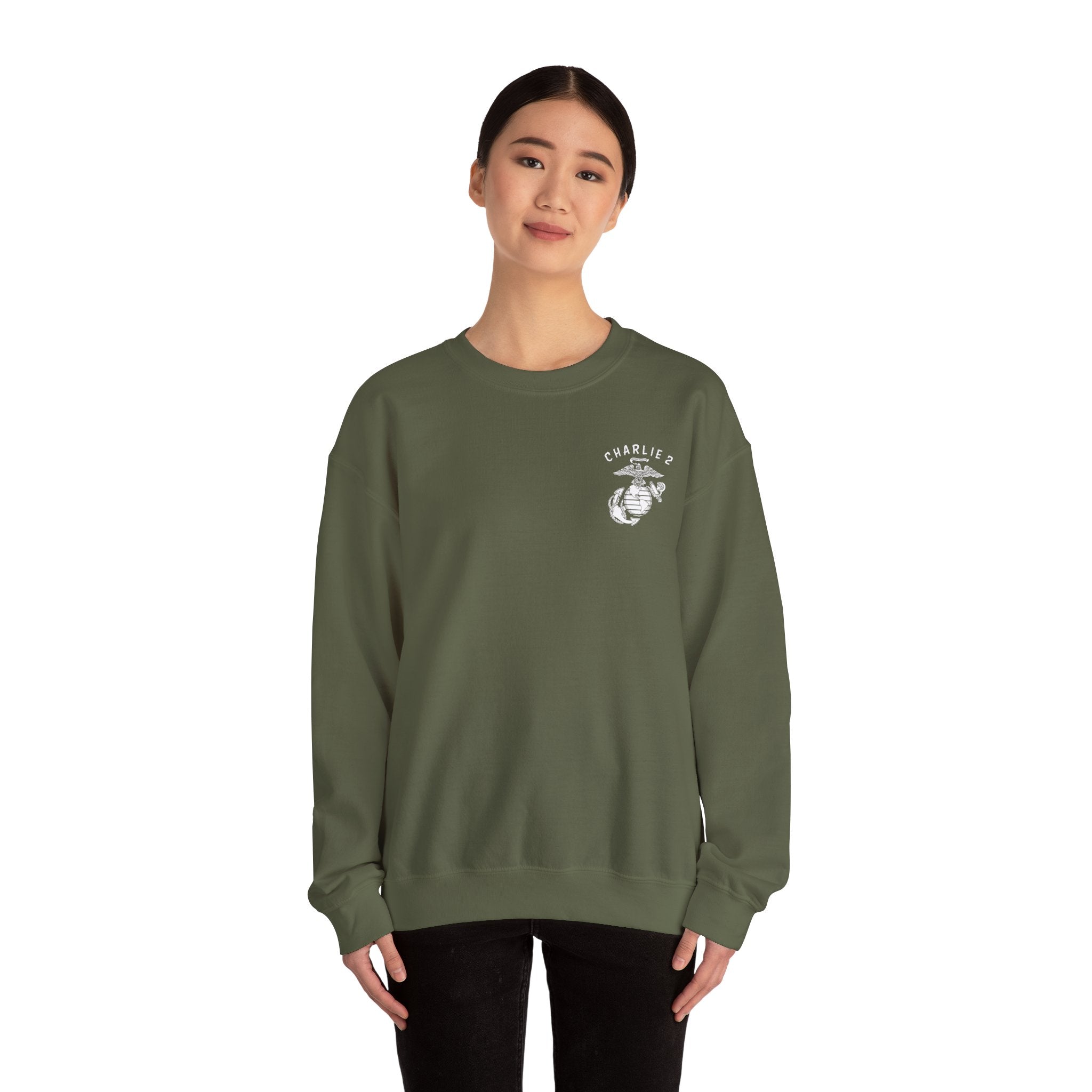 Charlie 2 Ronin (white Logo) - Gildan Unisex Heavy Blend™ Crewneck Sweatshirt
