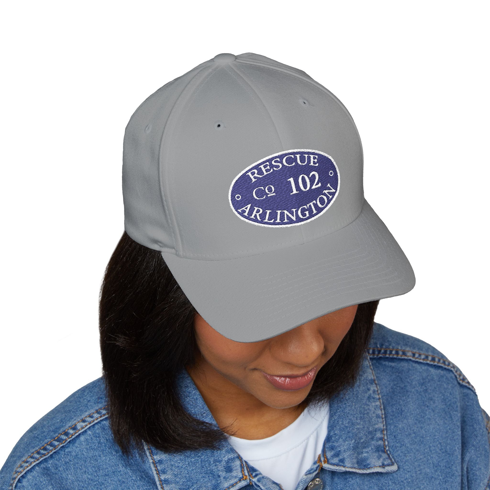 Arlington Rescue 2 Circle Patch - FLEXFIT Closed-Back Structured Cap (Embroidery)