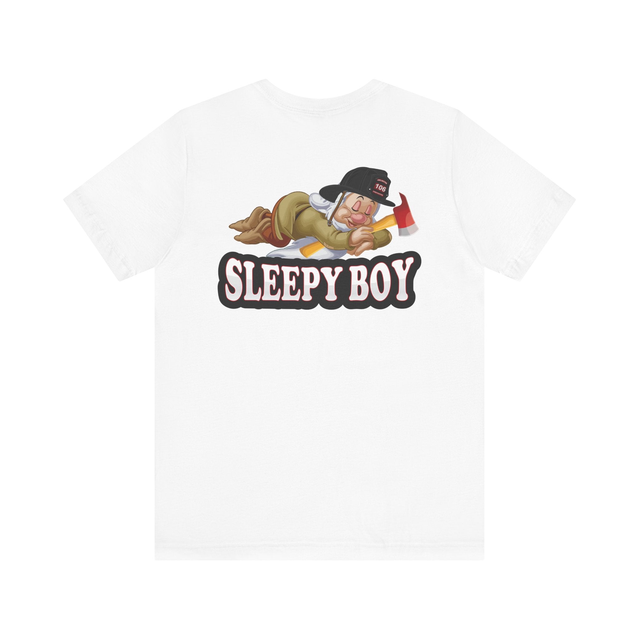 Sleepy Boy Firefighter - Heavy Cotton Unisex Tee -