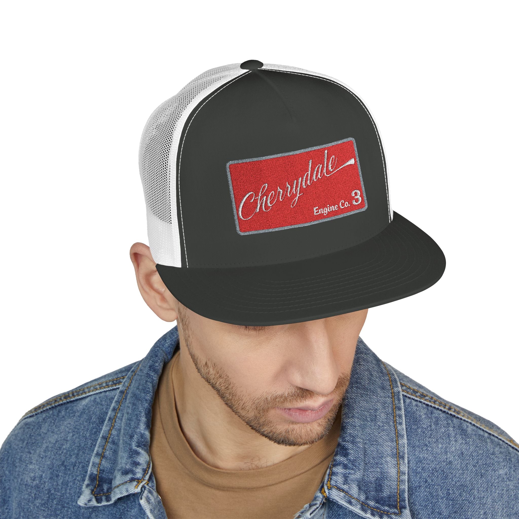 Arlington Cherrydale Engine 3 (requested different style hat) - 5 Panel Trucker Cap (Embroidery)