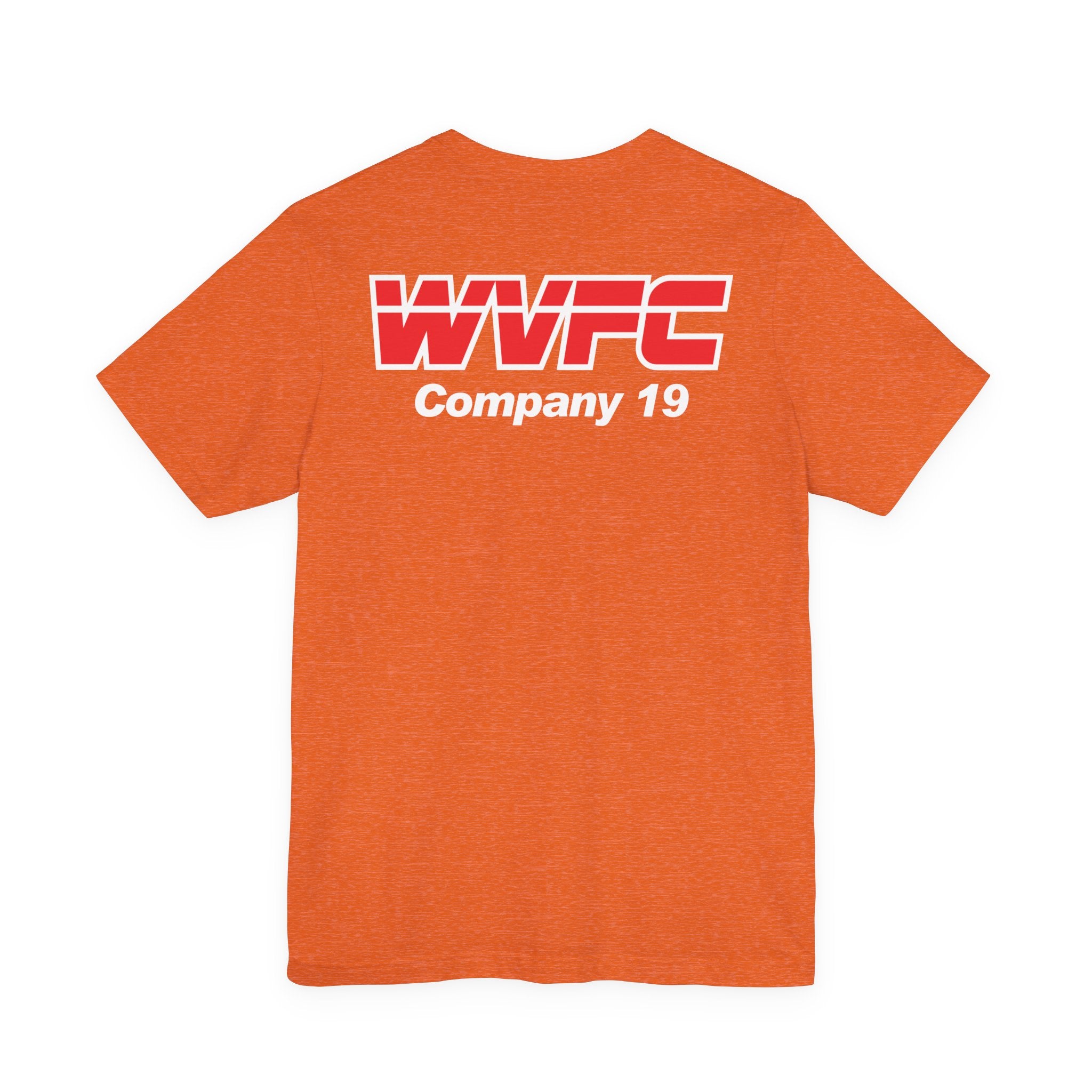 WVFC FD Logo wht Red Back wht- Unisex Jersey Short Sleeve Tee