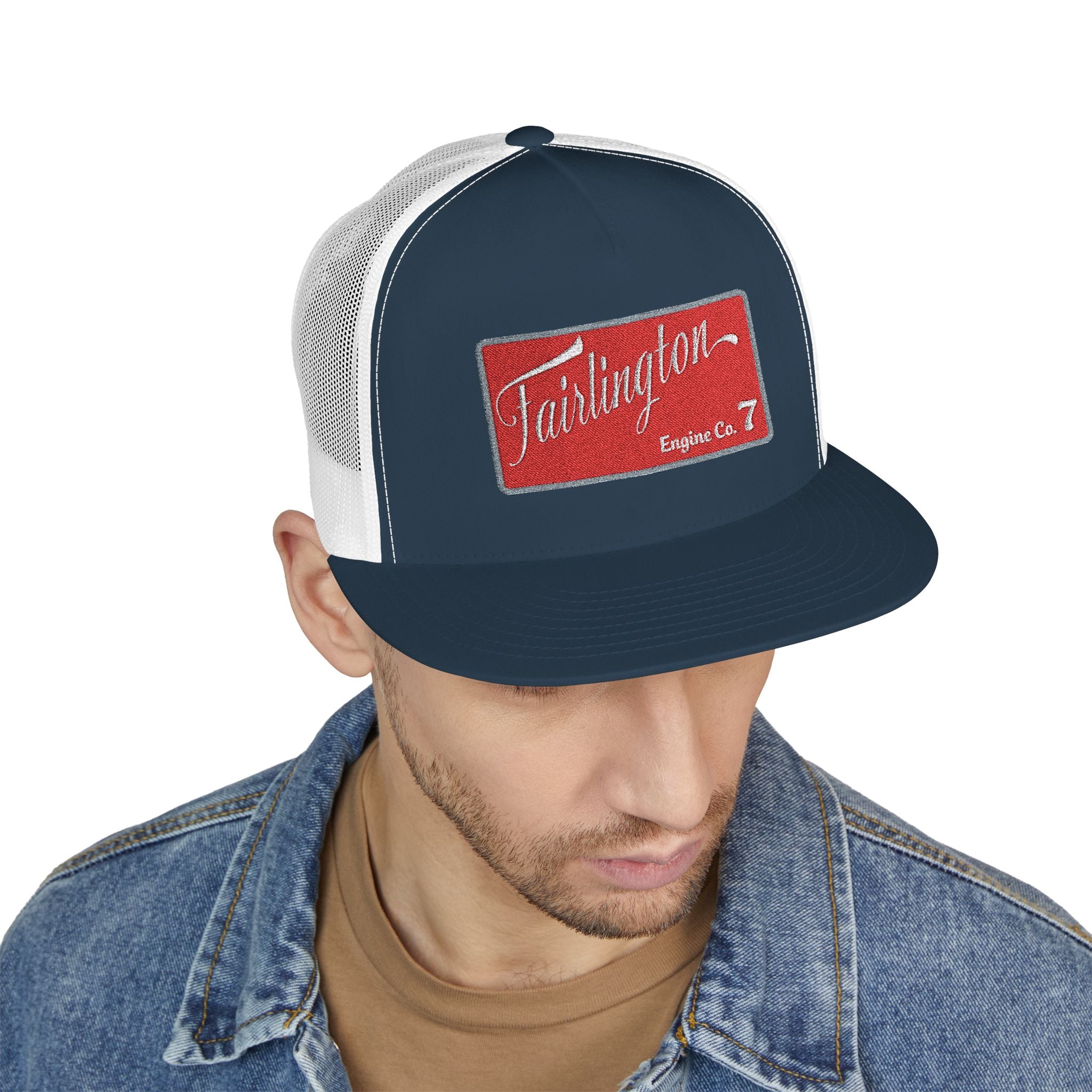 Arlington Fairlington Engine 7  - 5 Panel Trucker Cap (Embroidery)