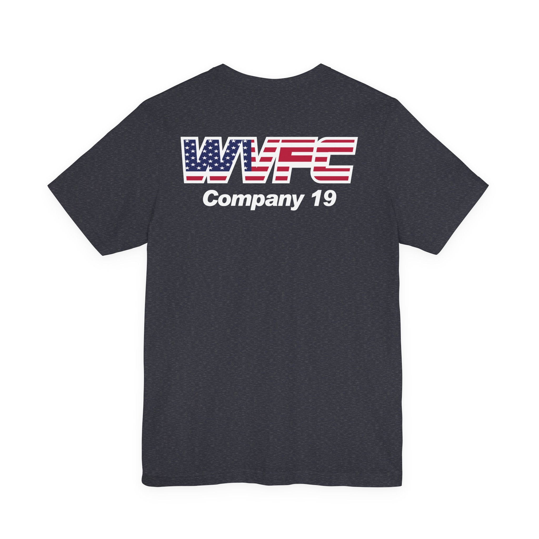 WVFC Goat Logo 2 Version 3 US Flag wht- Unisex Jersey Short Sleeve Tee