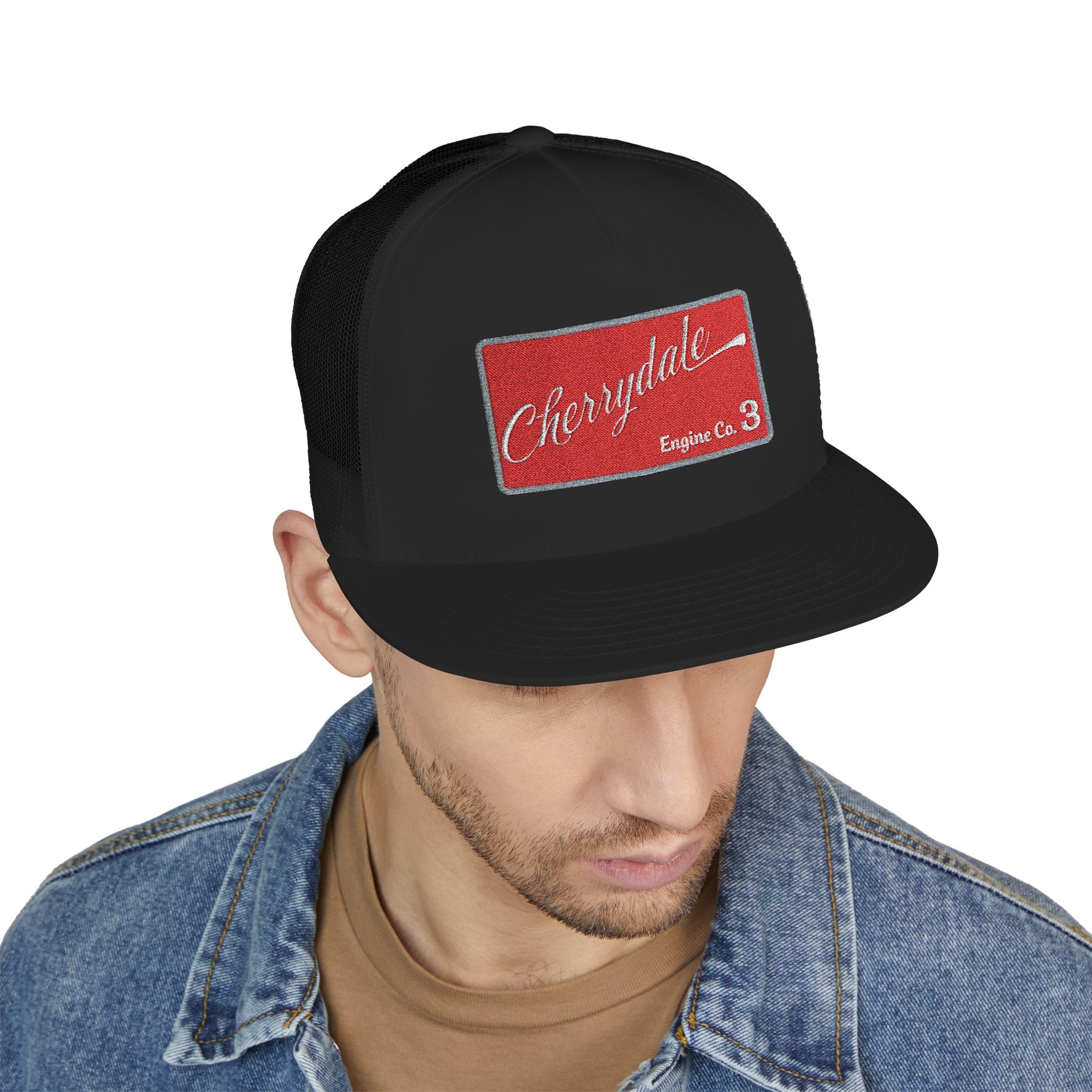 Arlington Cherrydale Engine 3 (requested different style hat) - 5 Panel Trucker Cap (Embroidery)